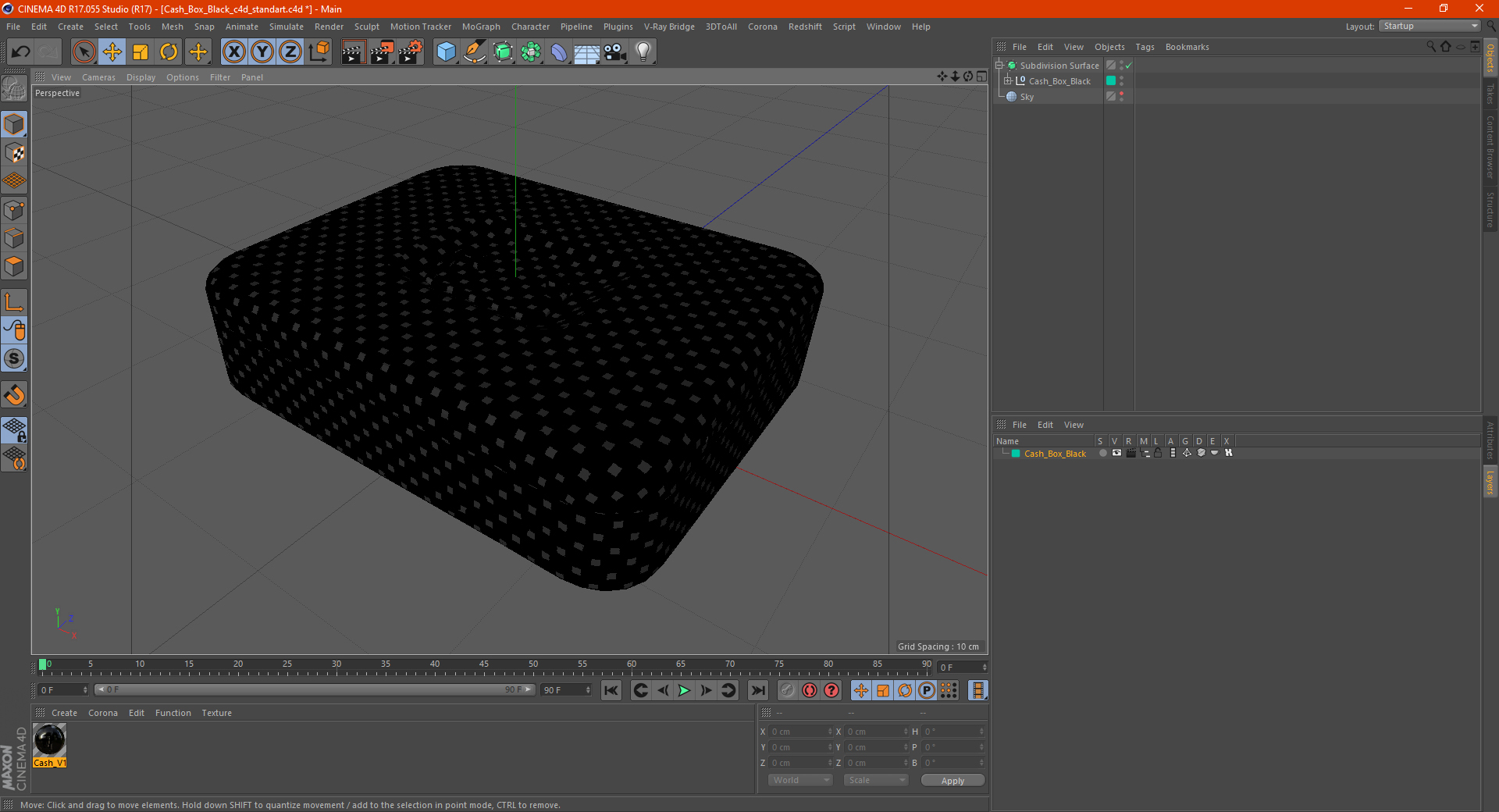 Cash Box Black 3D model