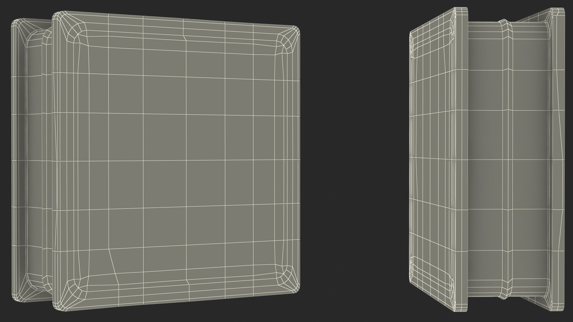 Square Glass Block Ocean View 3D model