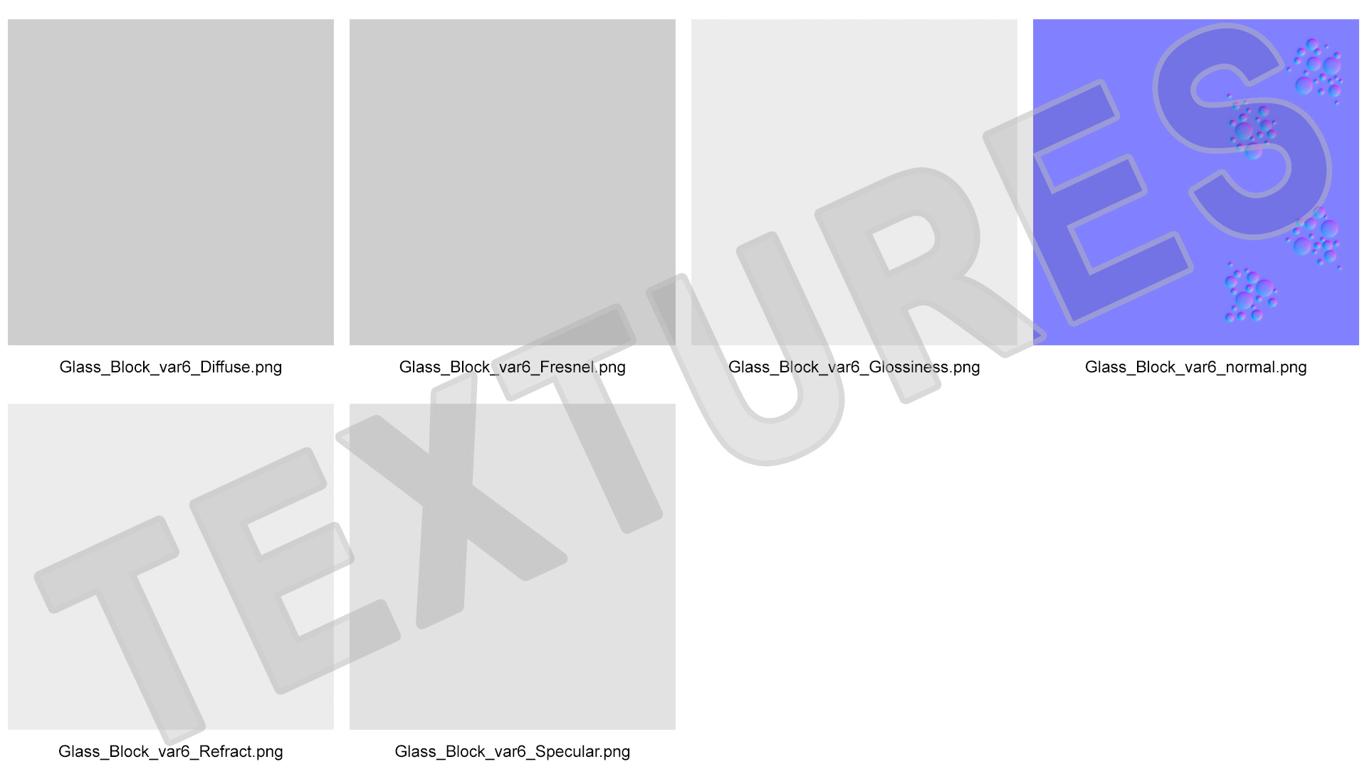 Square Glass Block Ocean View 3D model