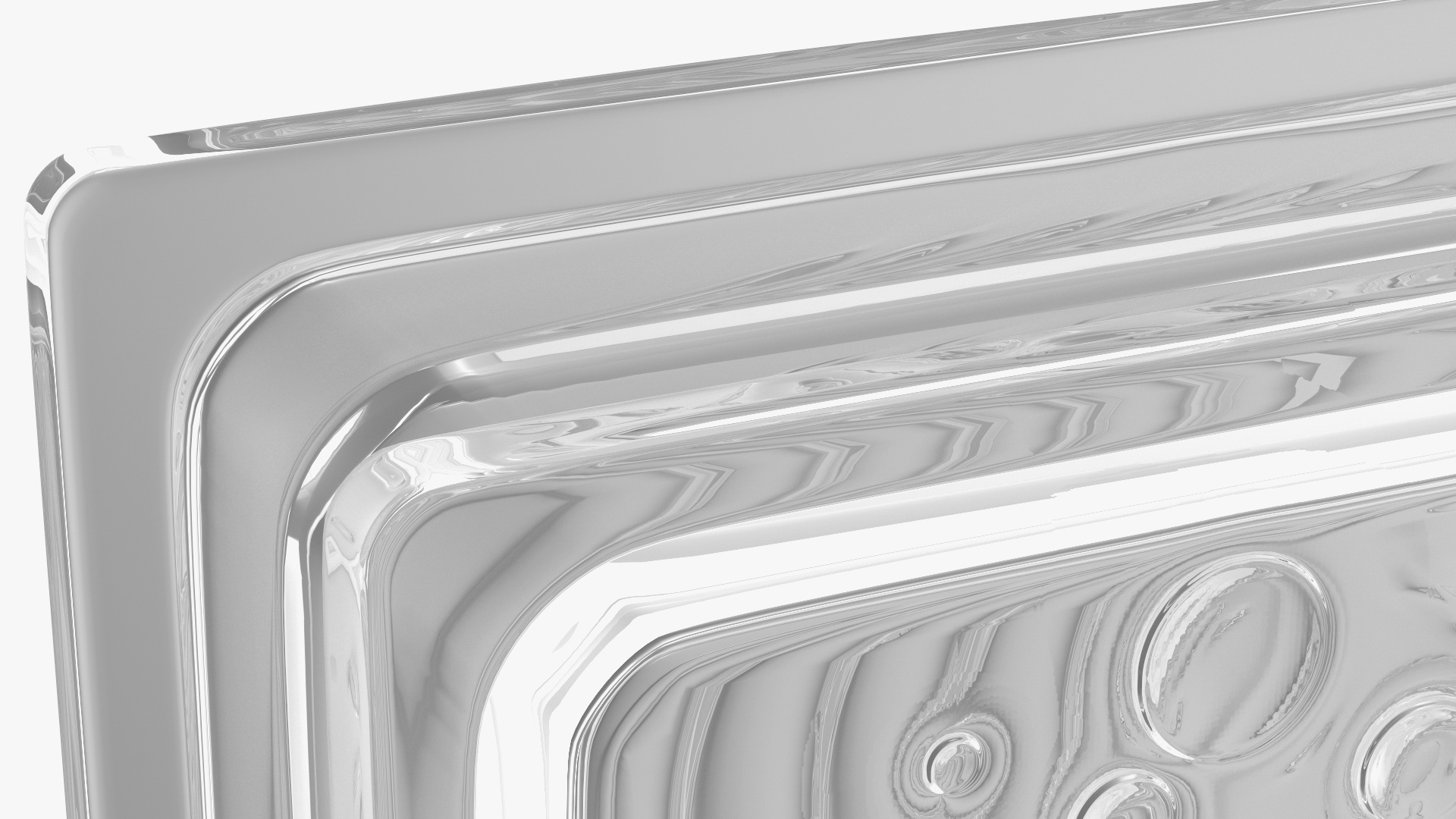 Square Glass Block Ocean View 3D model