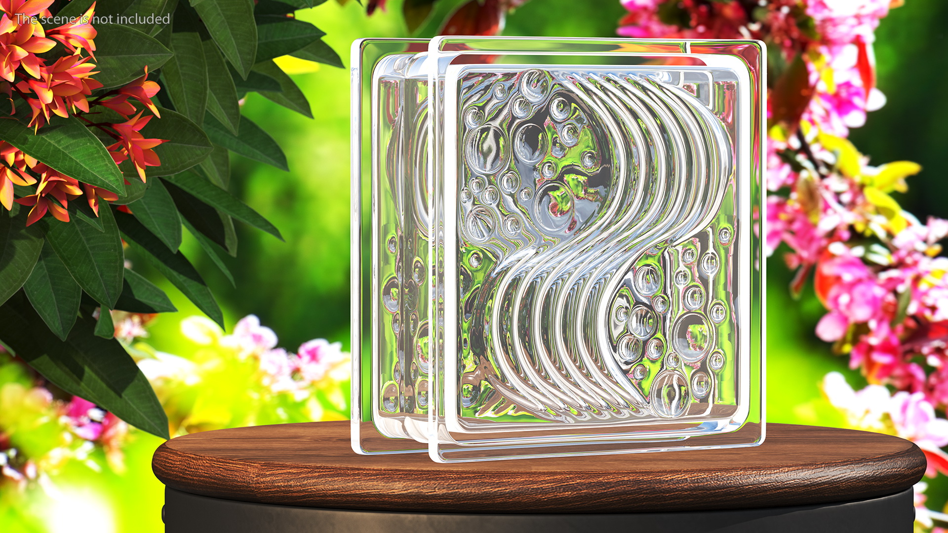 Square Glass Block Ocean View 3D model