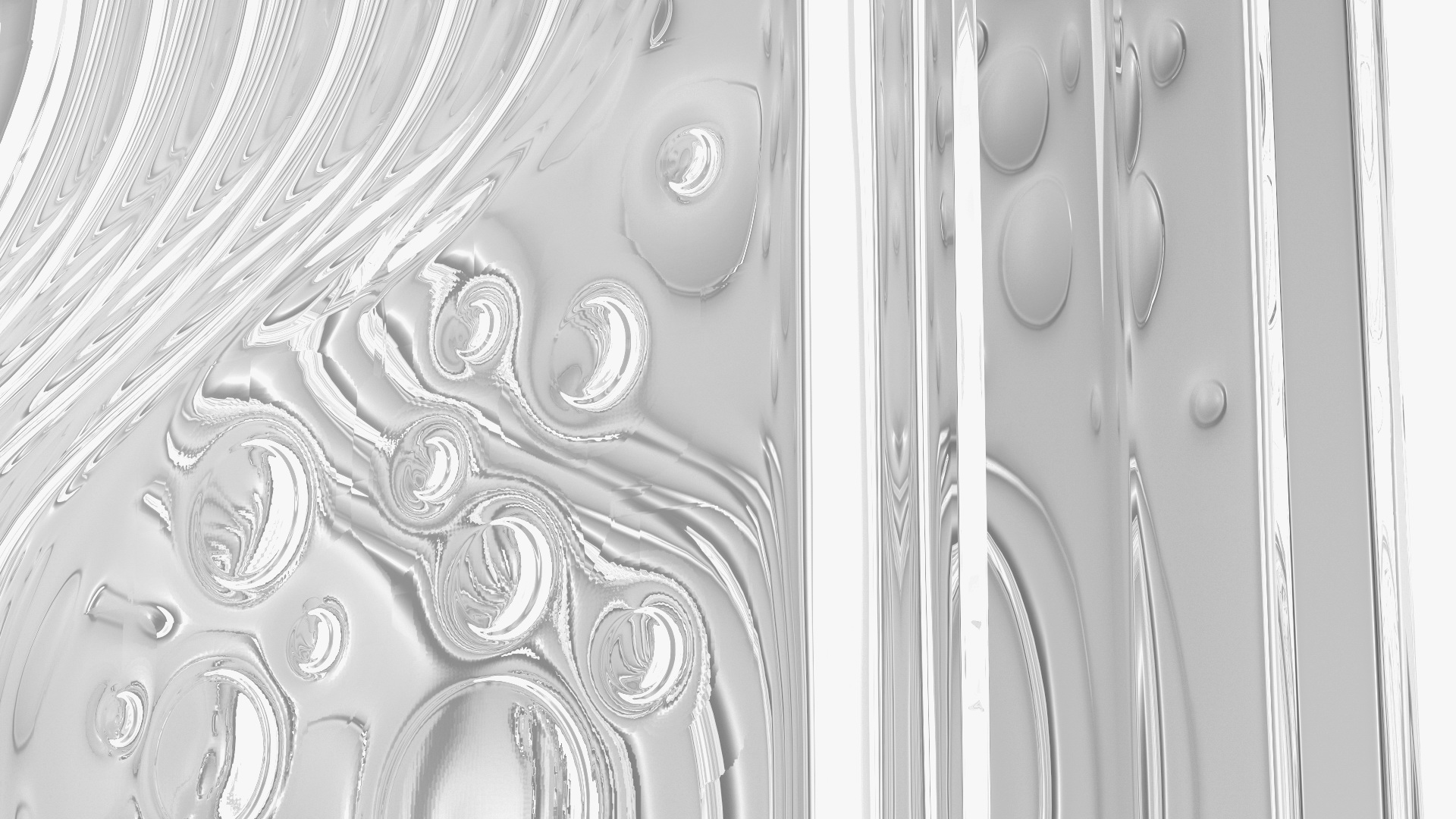 Square Glass Block Ocean View 3D model