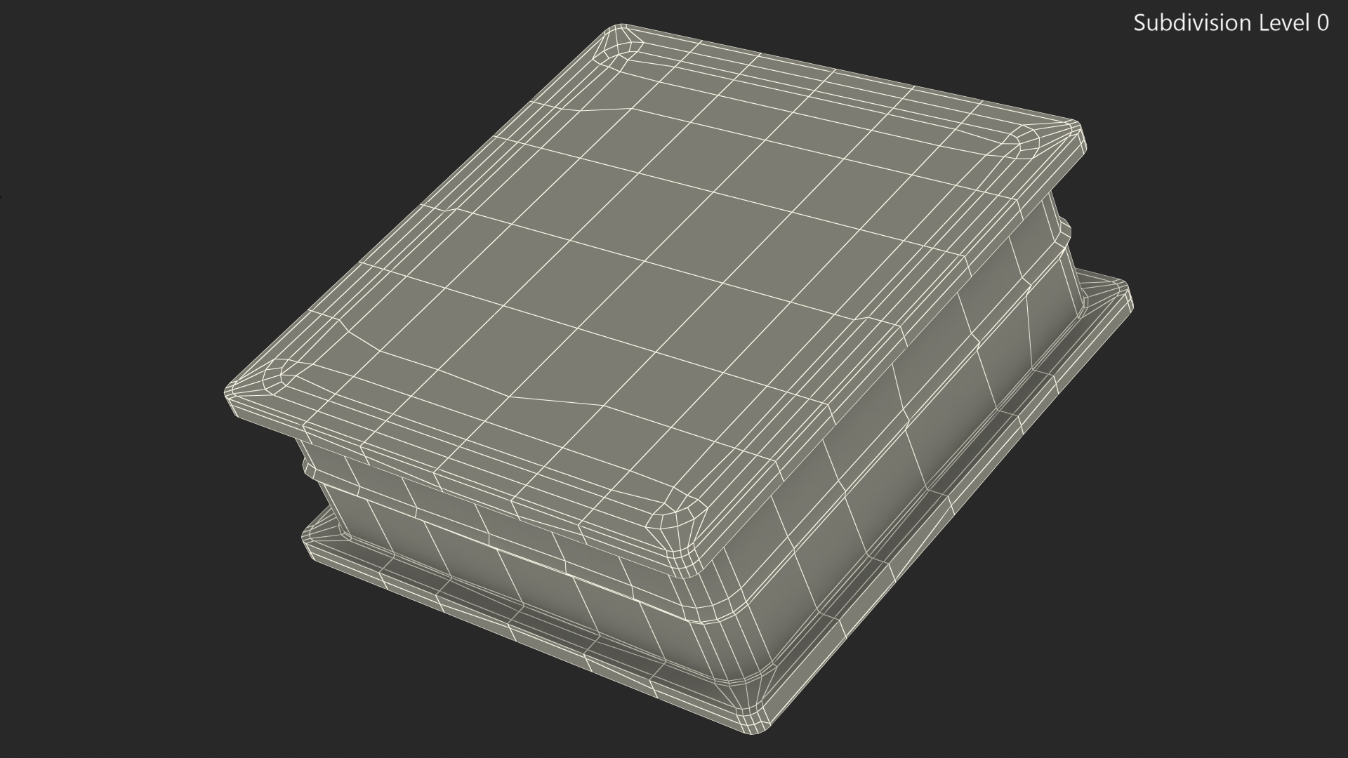 Square Glass Block Ocean View 3D model