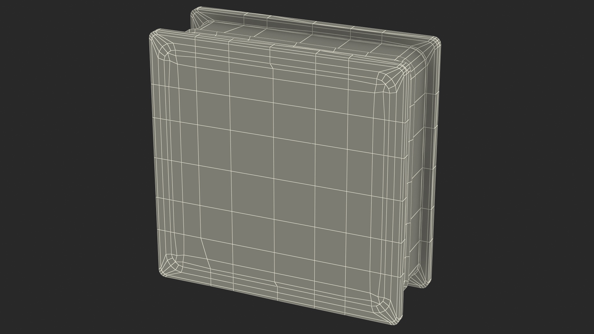 Square Glass Block Ocean View 3D model