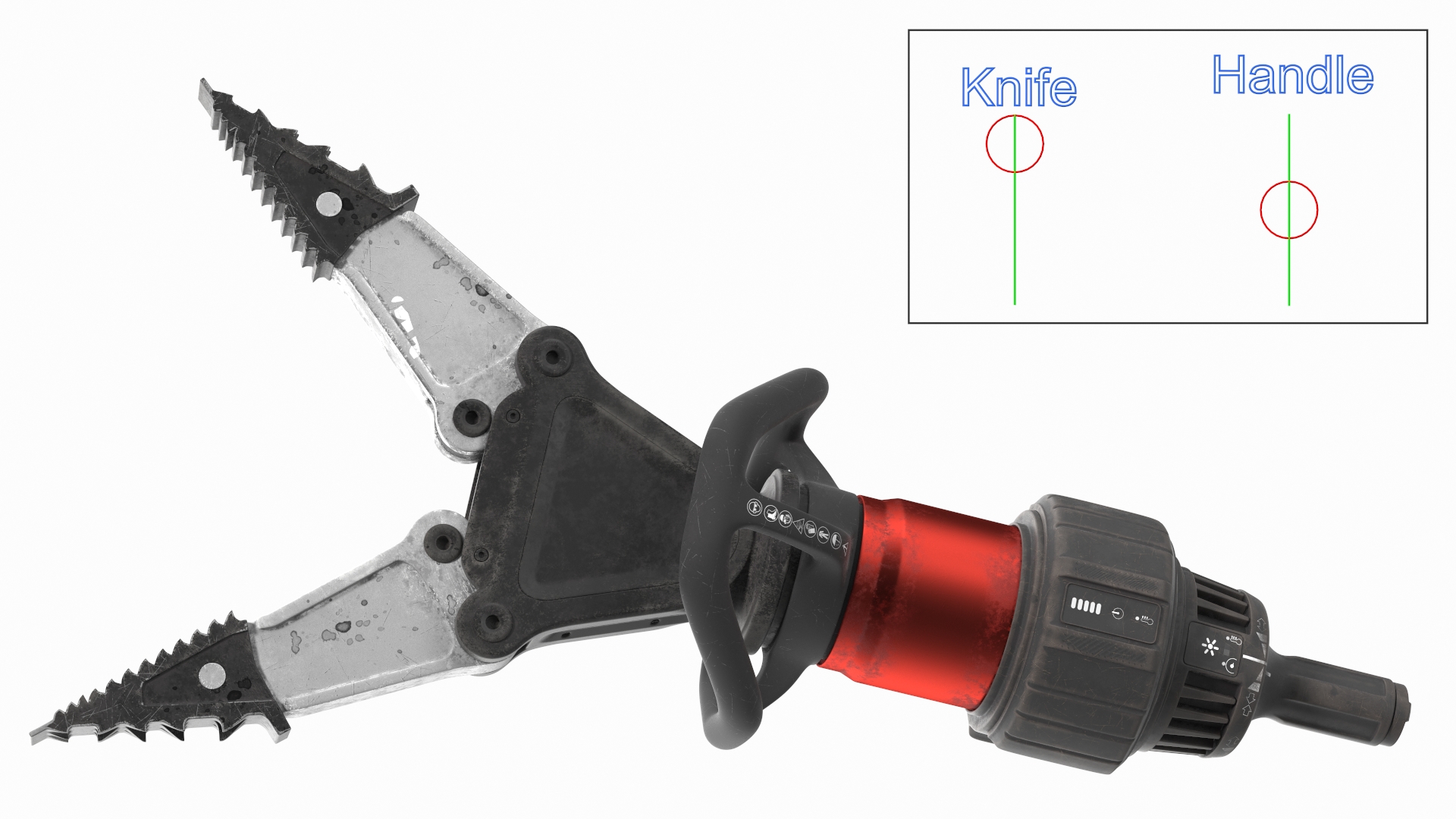 Cordless Handheld Spreader Tool Dirty Rigged 3D model