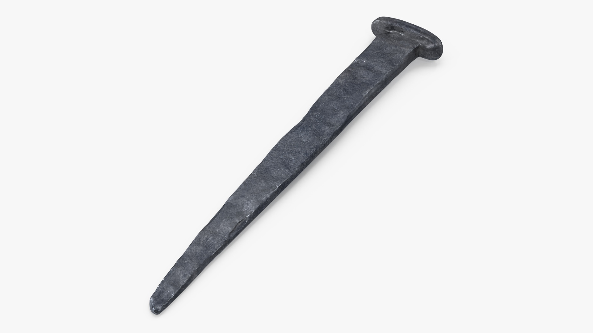 Blacksmith Hand Forged Iron Nail 3D