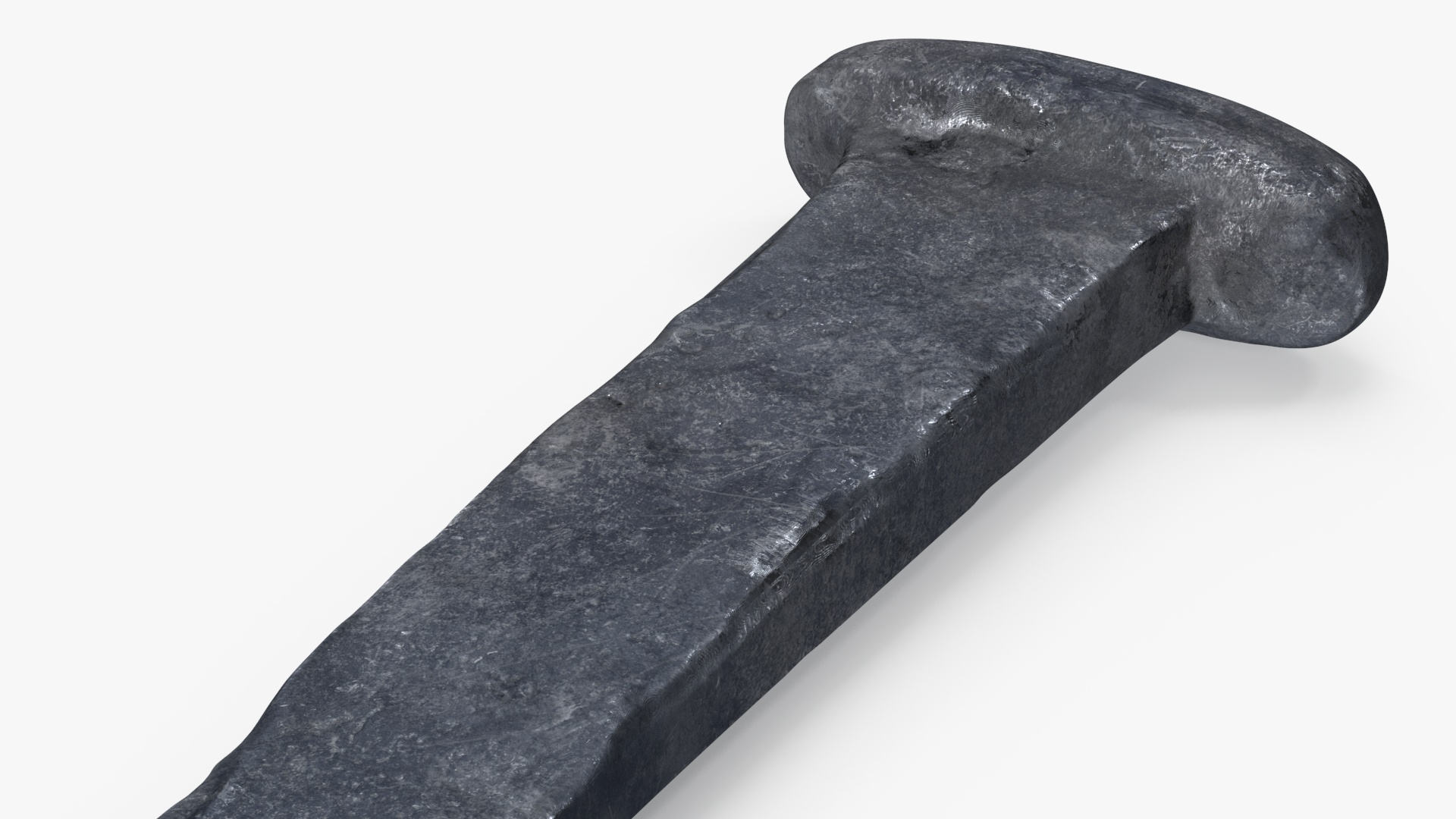 Blacksmith Hand Forged Iron Nail 3D