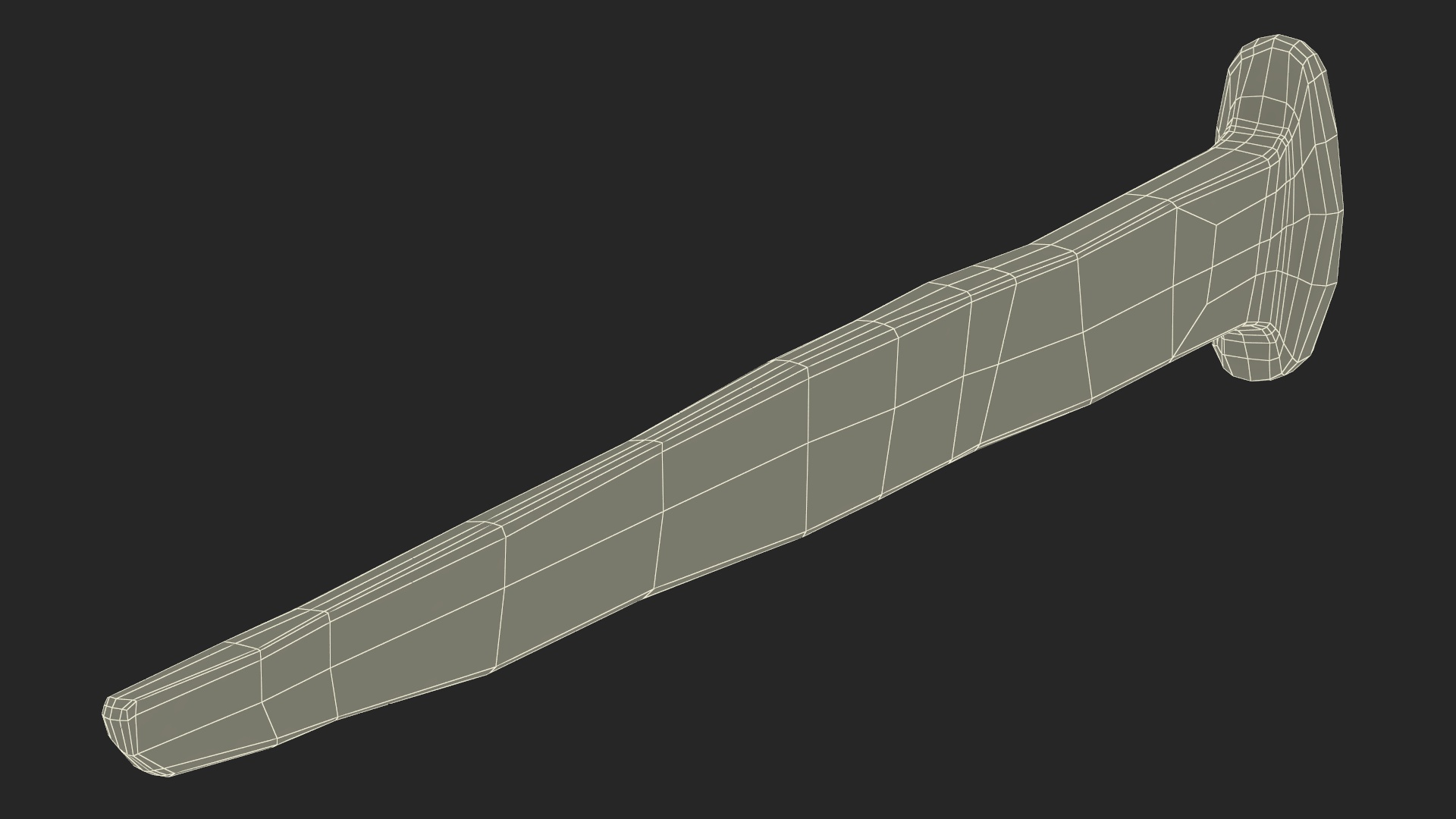 Blacksmith Hand Forged Iron Nail 3D