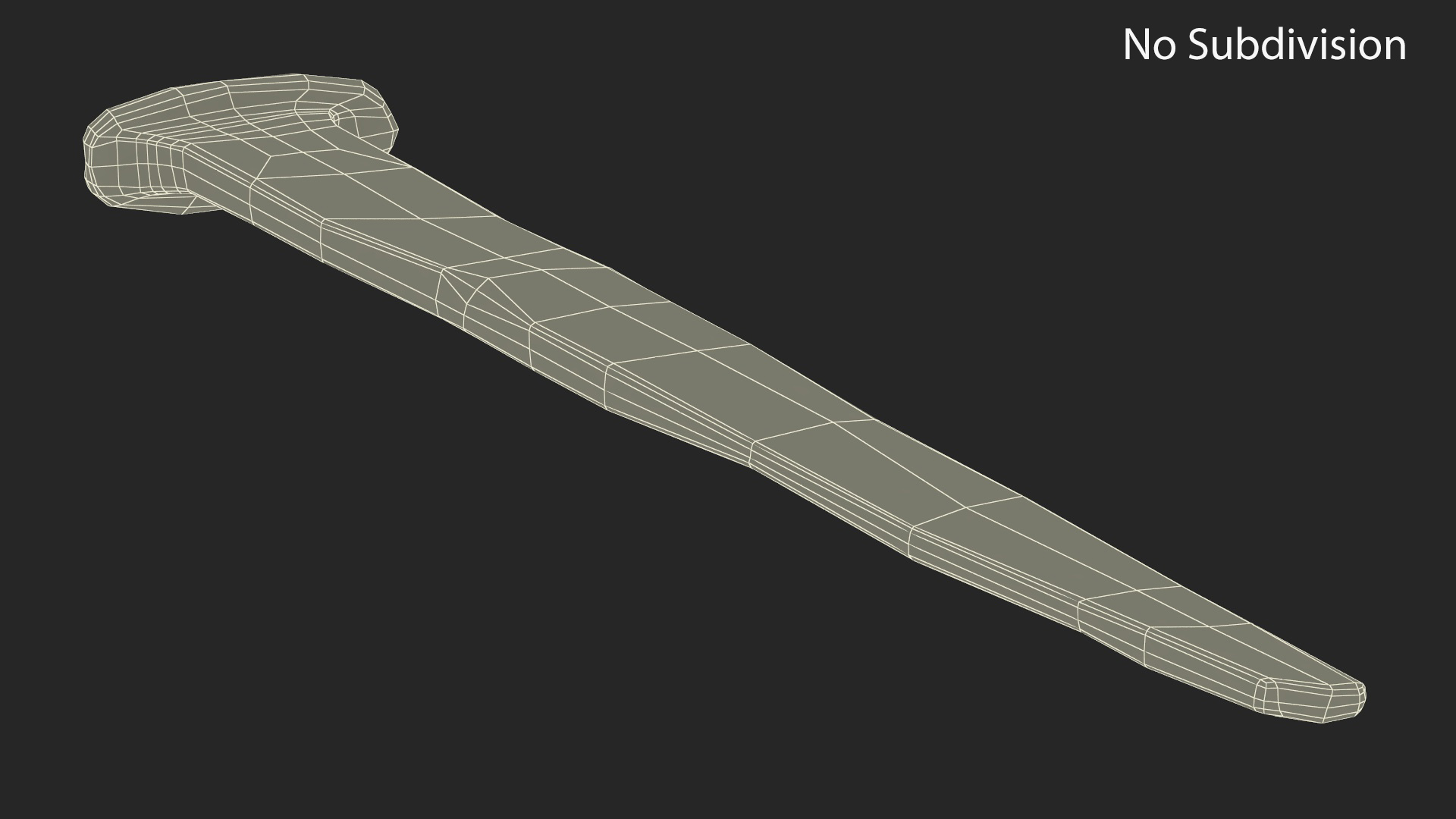 Blacksmith Hand Forged Iron Nail 3D