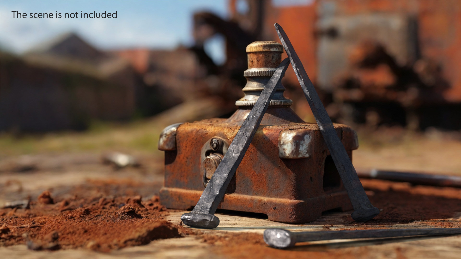 Blacksmith Hand Forged Iron Nail 3D