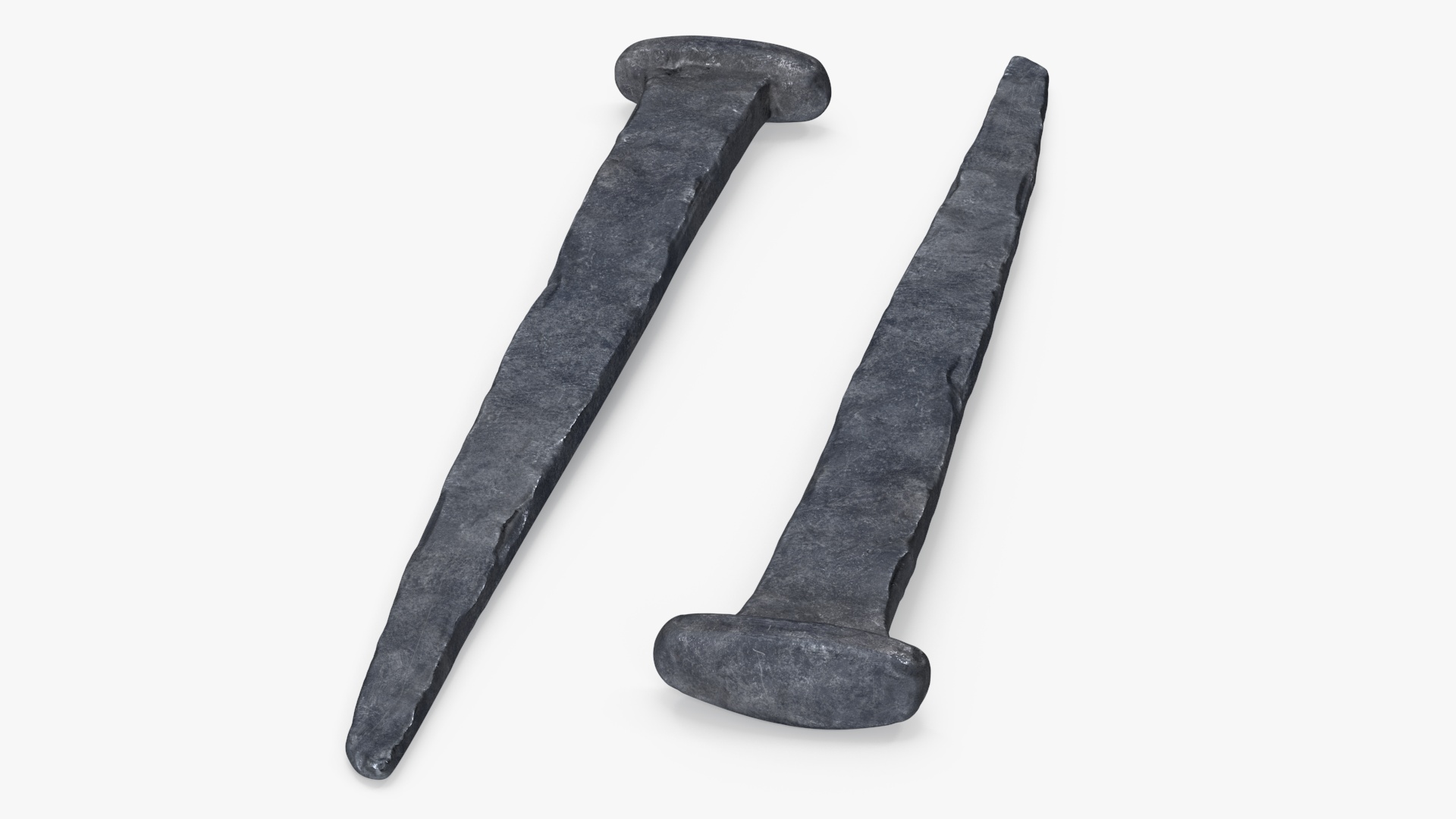 Blacksmith Hand Forged Iron Nail 3D