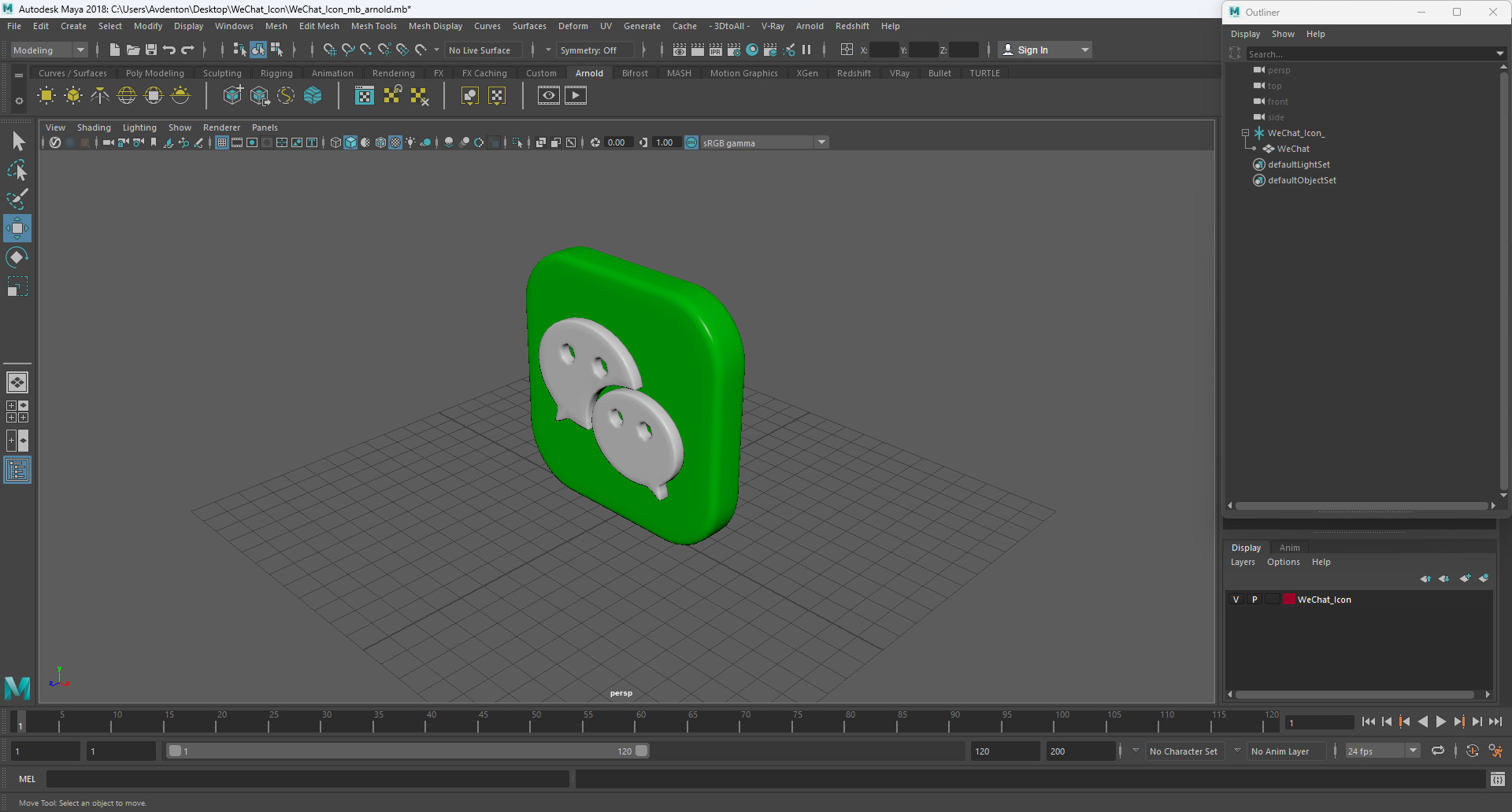 3D WeChat Icon
