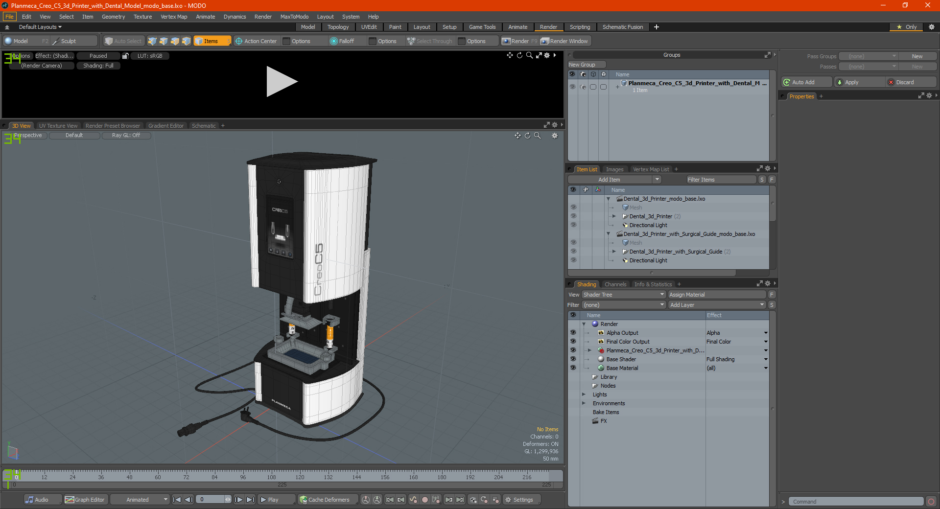 3D model Planmeca Creo C5 3d Printer with Dental Model