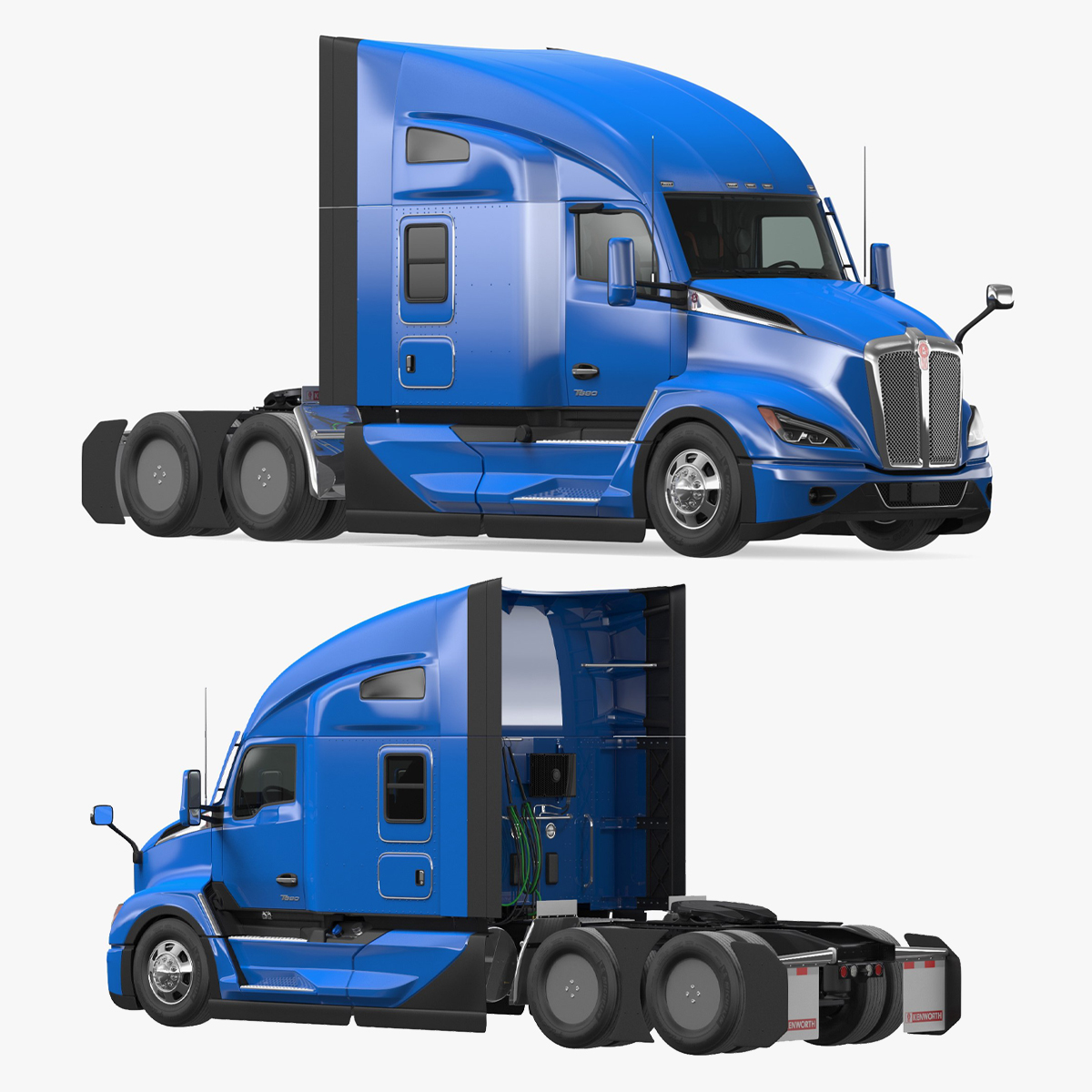 Kenworth T680 Semi Truck 3D model preview