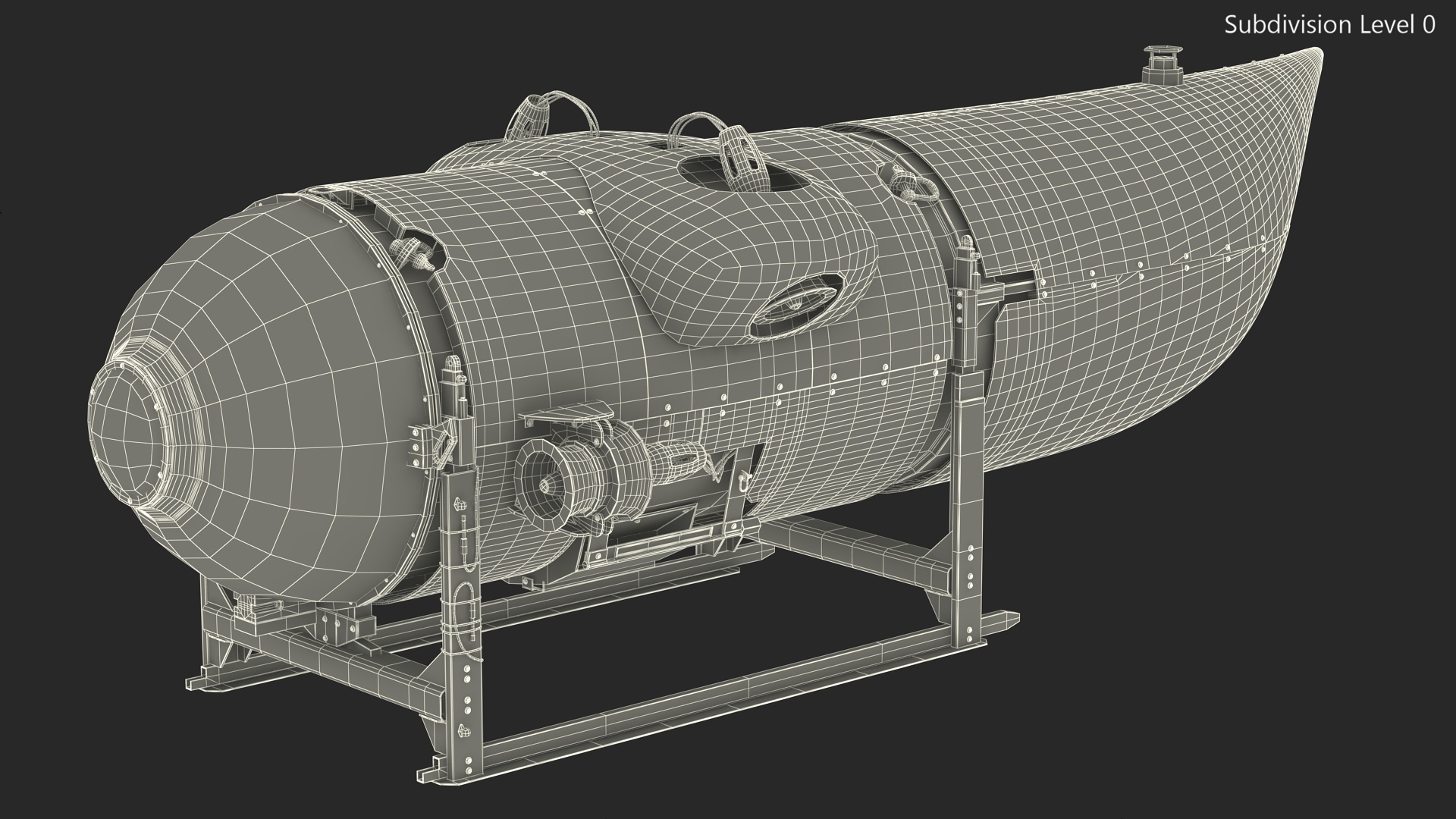3D model Modern Touristic Submarine New