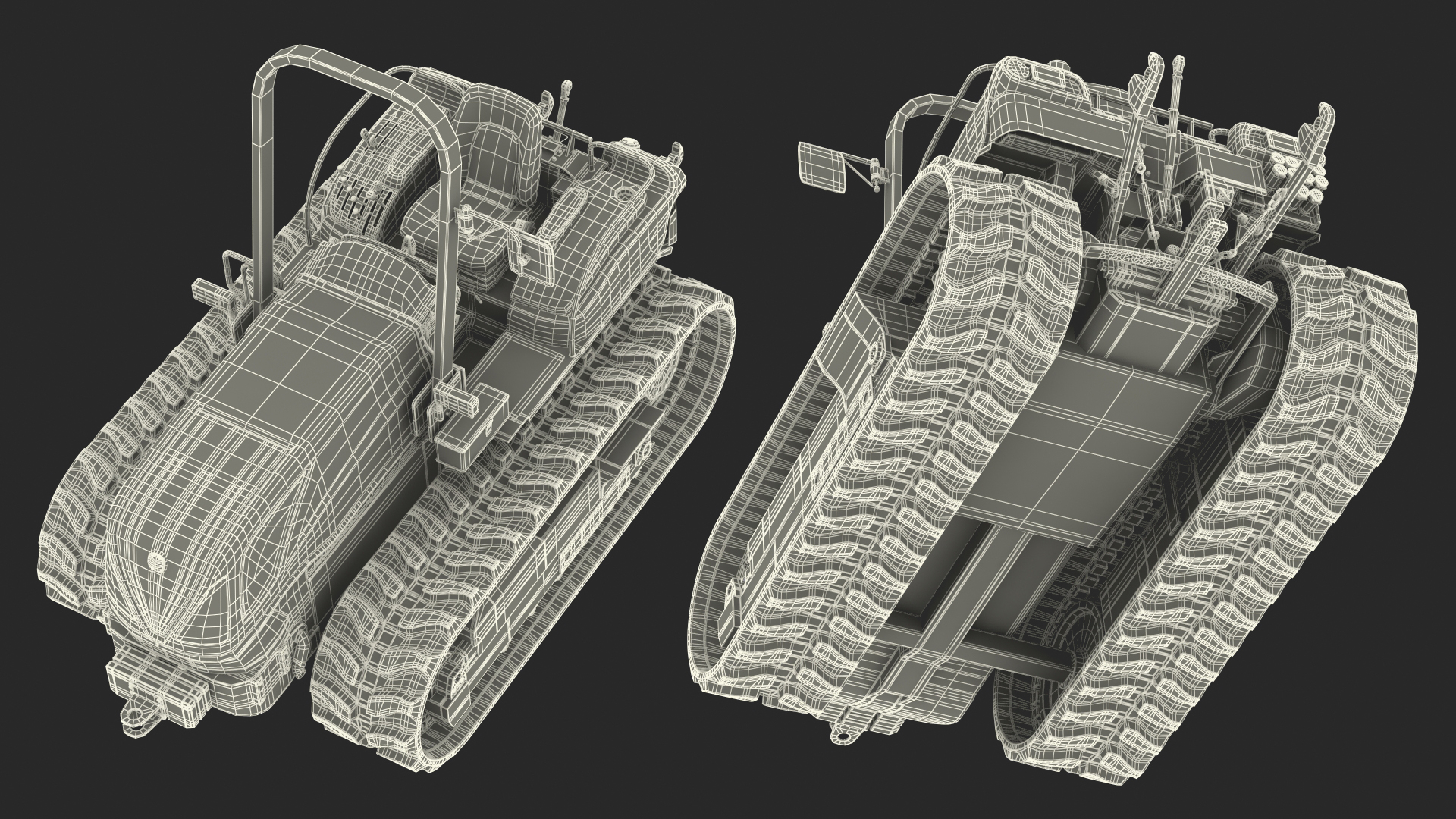 3D model New Holland TK4 Tracked Tractor New Condition