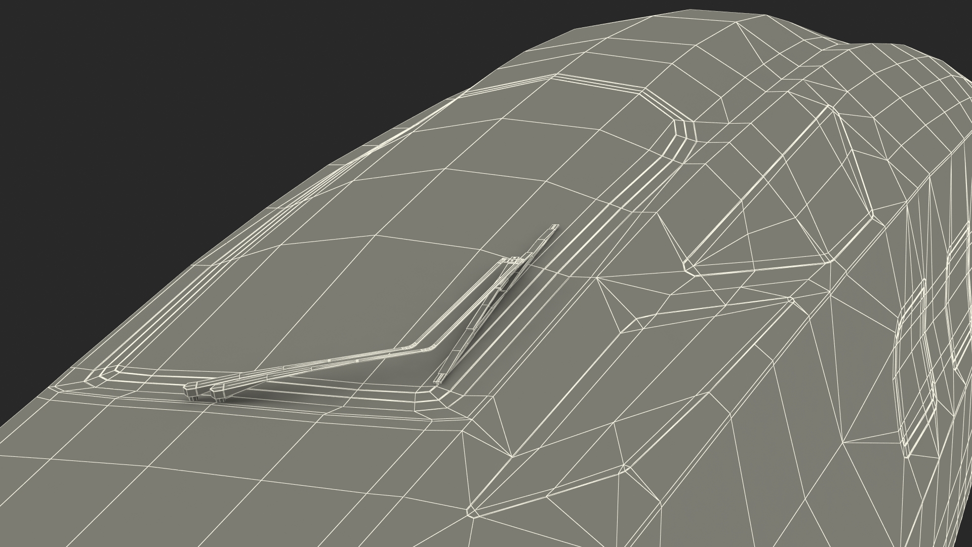 High Speed Bullet Train Locomotive Tail 3D model