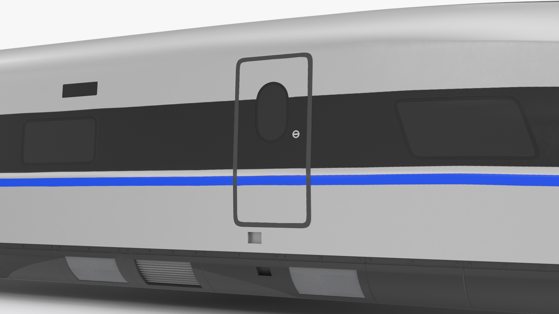 High Speed Bullet Train Locomotive Tail 3D model
