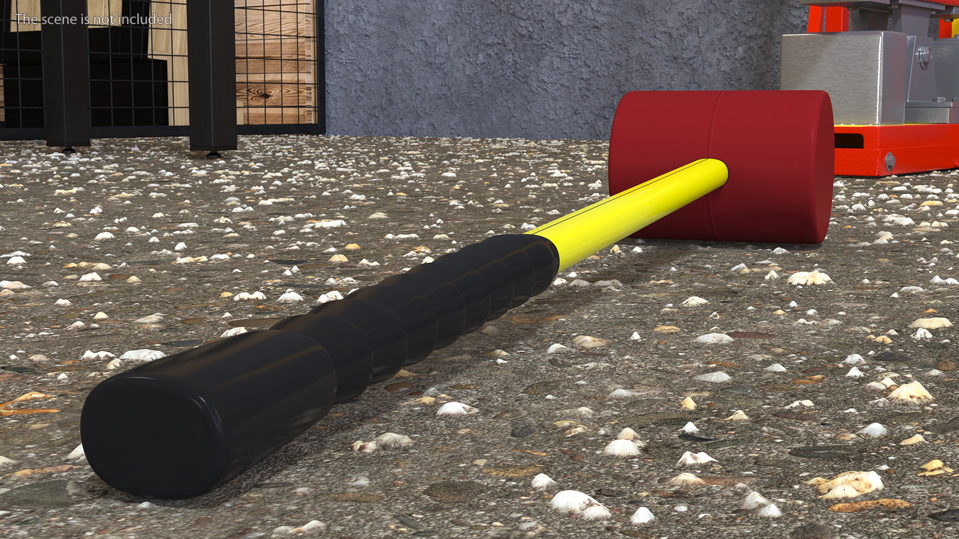3D model Vintage High Striker Machine with Hammer