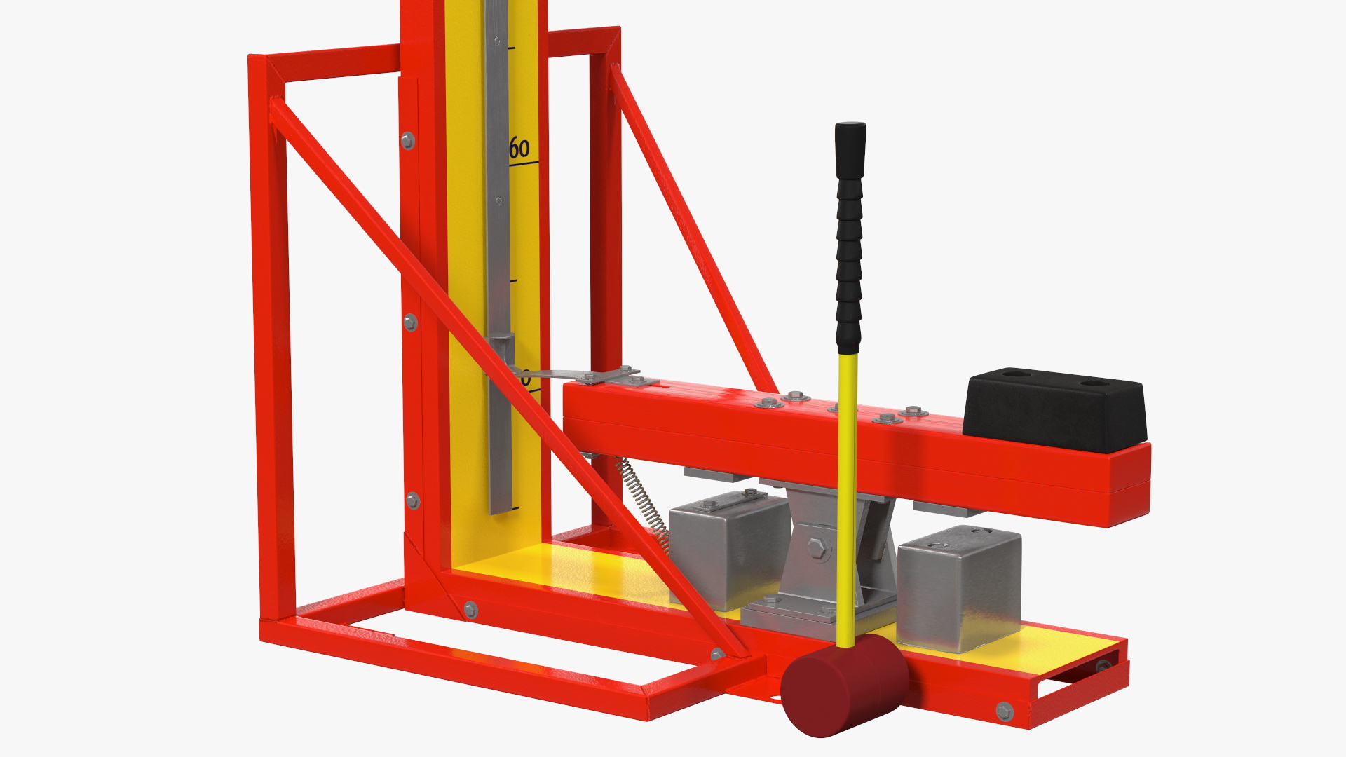 3D model Vintage High Striker Machine with Hammer