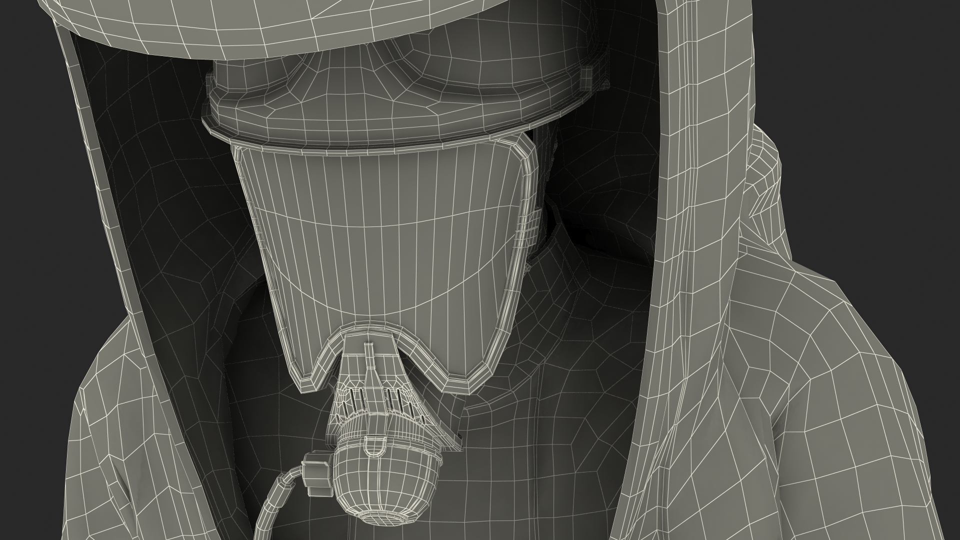 3D model Fully Encapsulating Chemical Protection Suit Squat Pose