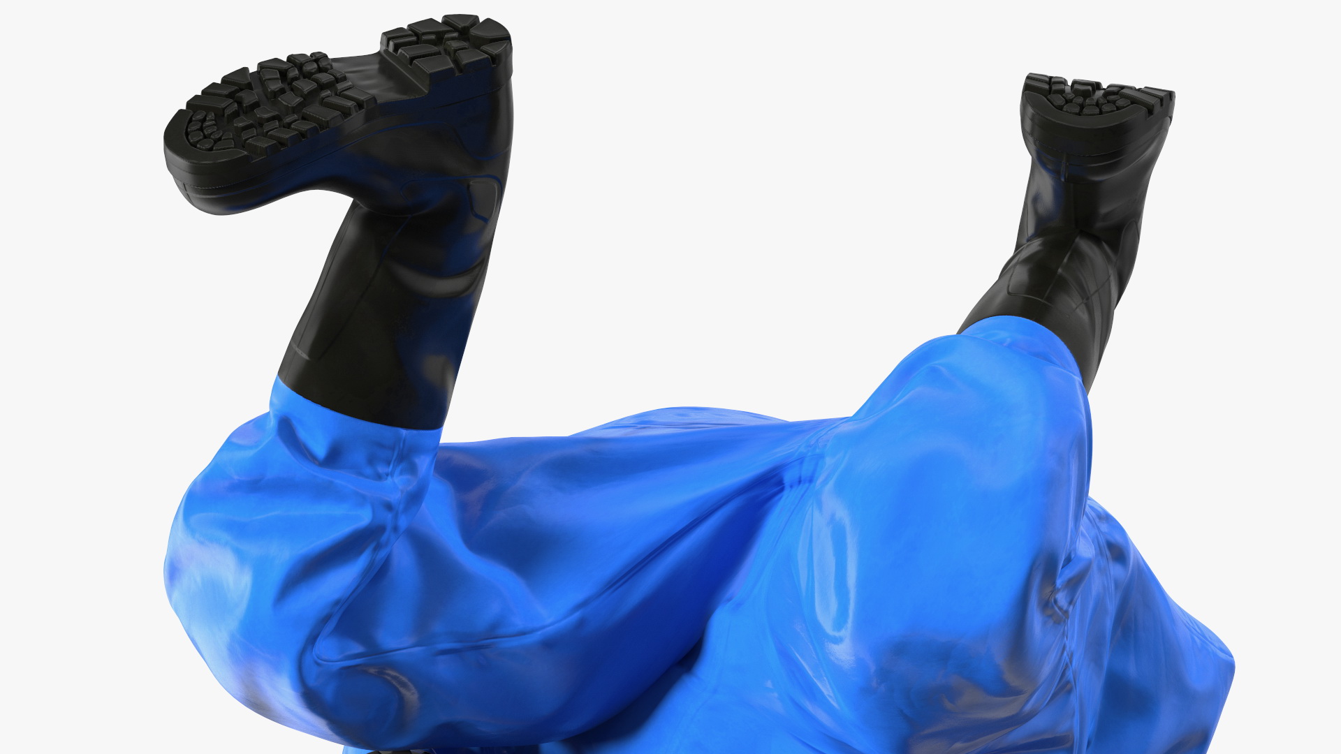 3D model Fully Encapsulating Chemical Protection Suit Squat Pose