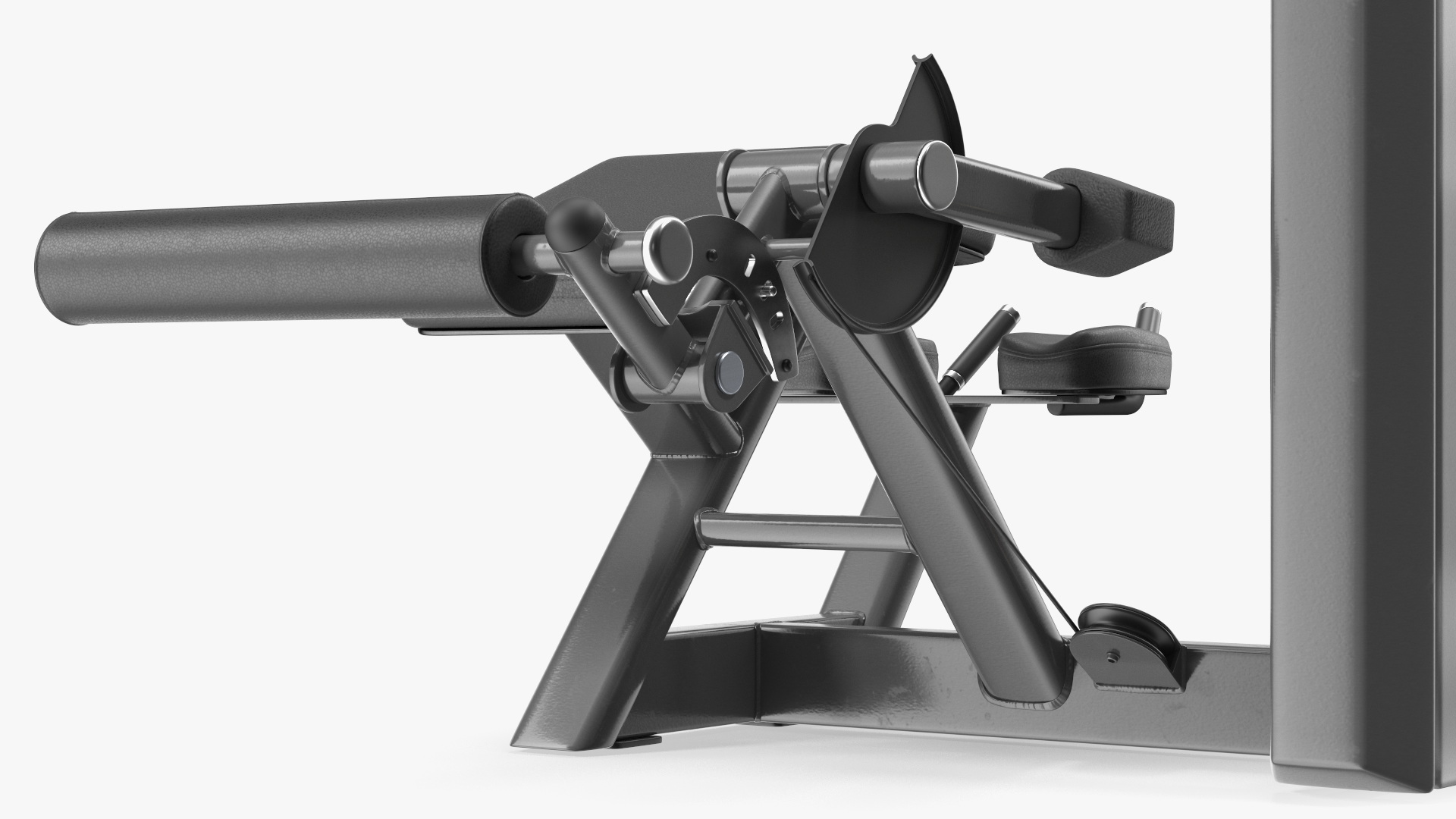 Grey Prone Leg Curl Trainer Freemotion Rigged for Cinema 4D 3D model