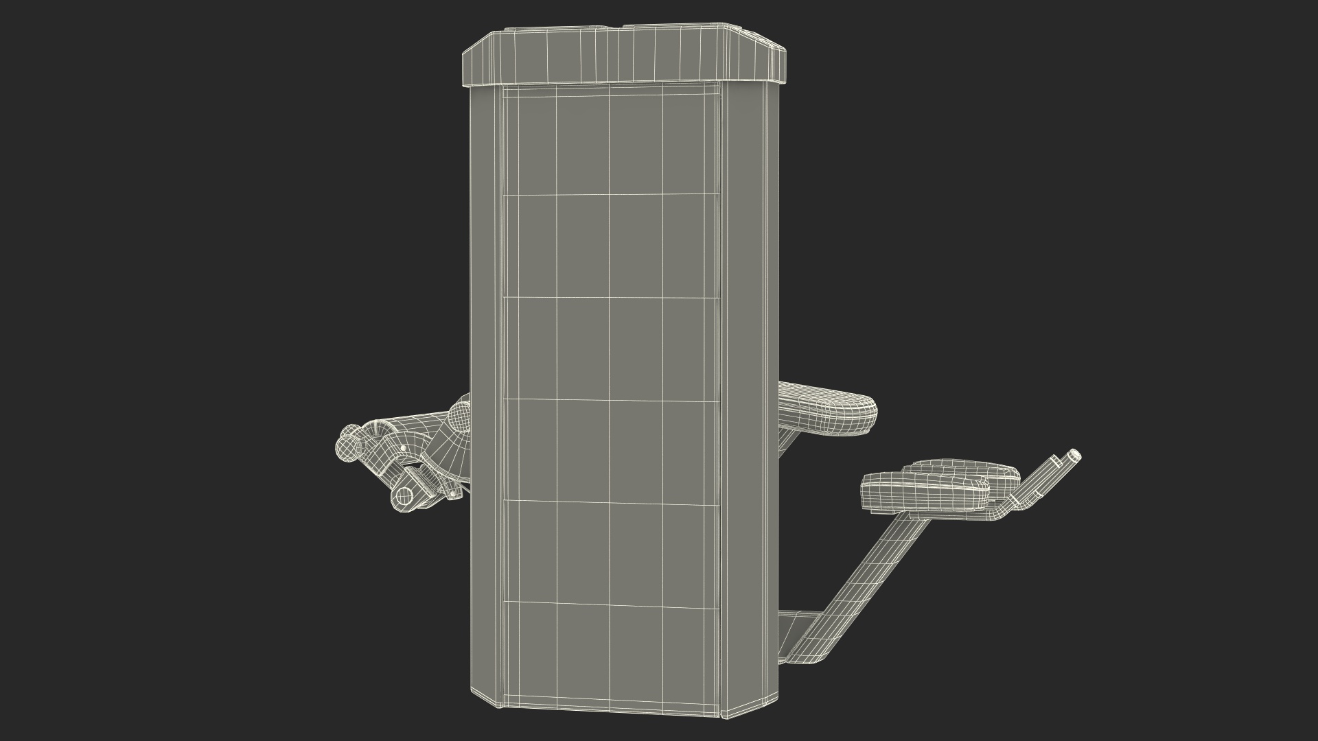 Grey Prone Leg Curl Trainer Freemotion Rigged for Cinema 4D 3D model