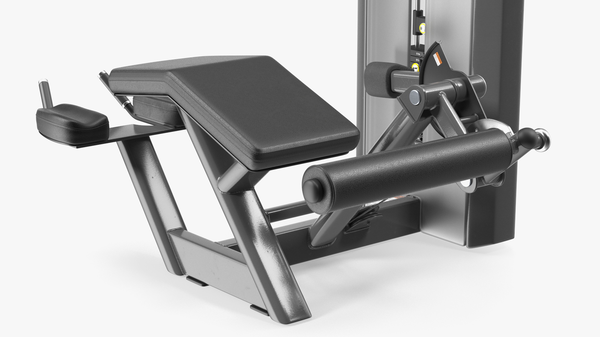Grey Prone Leg Curl Trainer Freemotion Rigged for Cinema 4D 3D model
