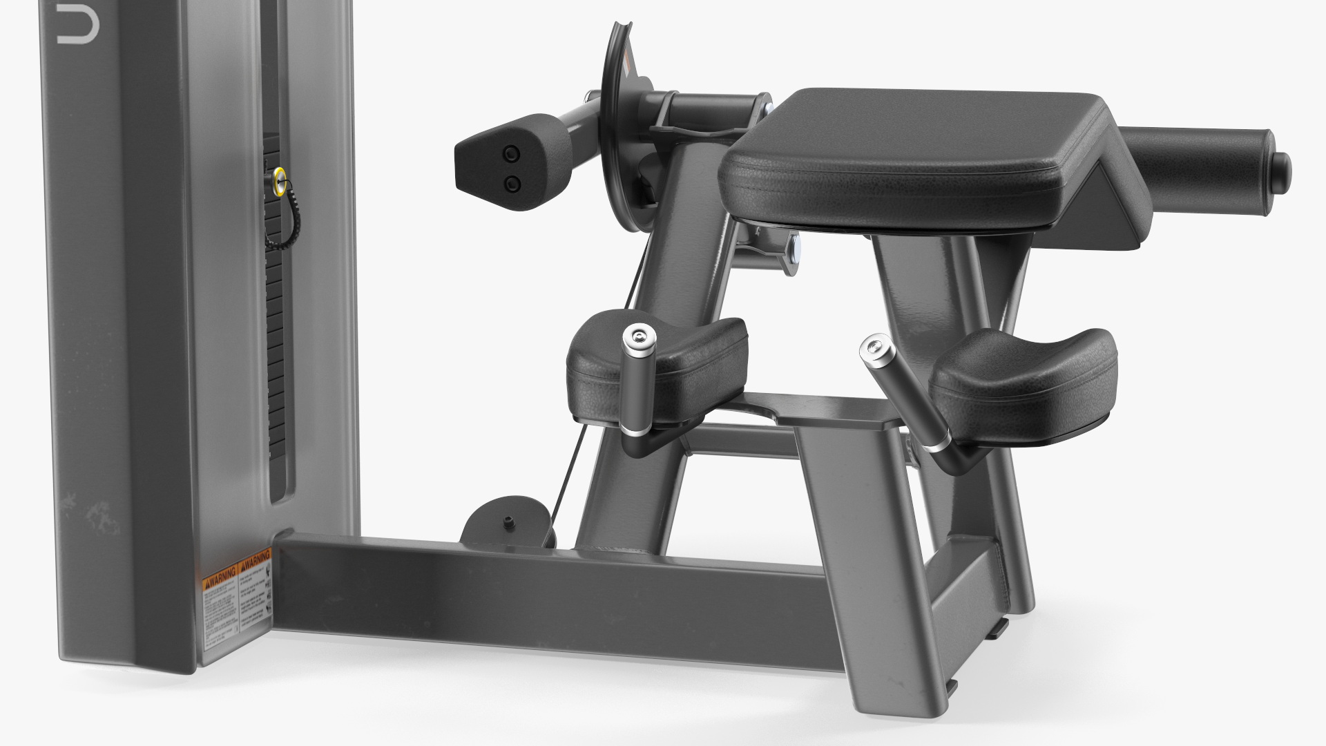 Grey Prone Leg Curl Trainer Freemotion Rigged for Cinema 4D 3D model
