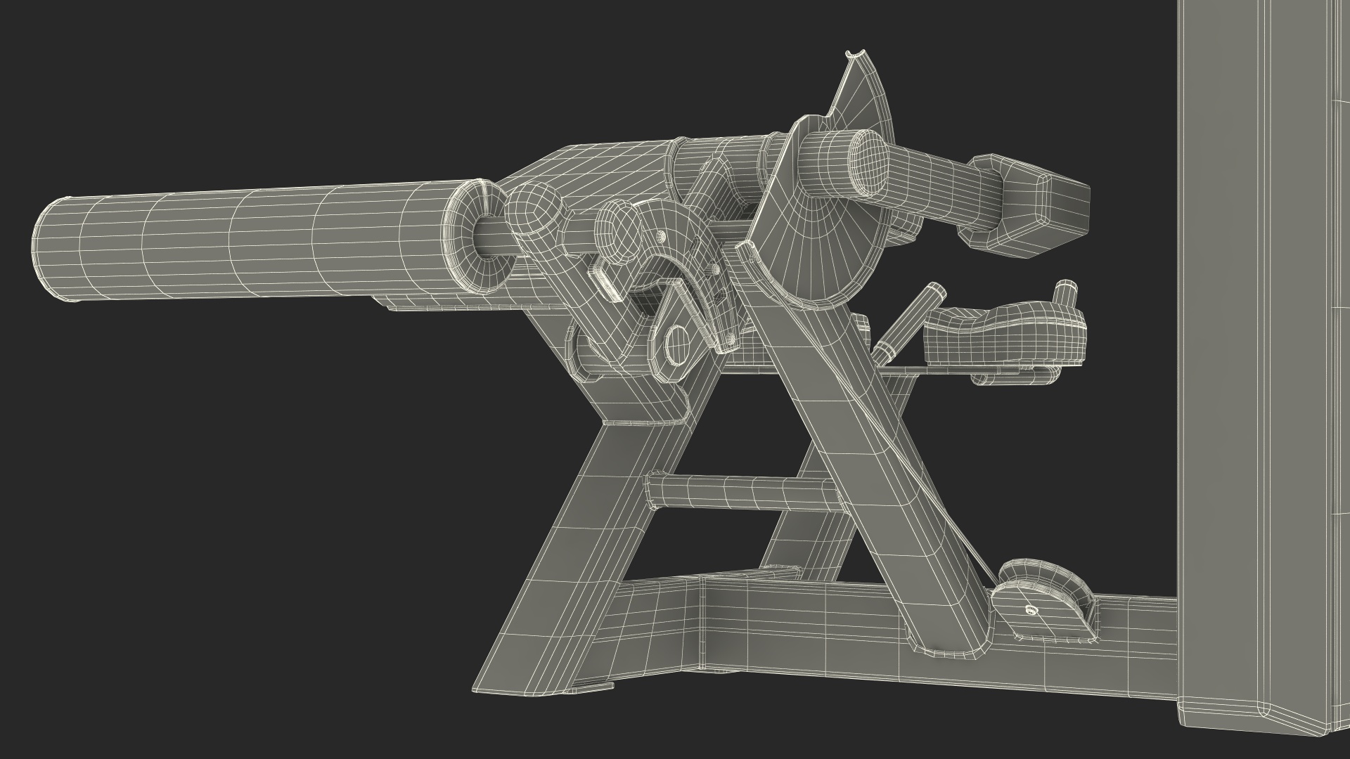 Grey Prone Leg Curl Trainer Freemotion Rigged for Cinema 4D 3D model