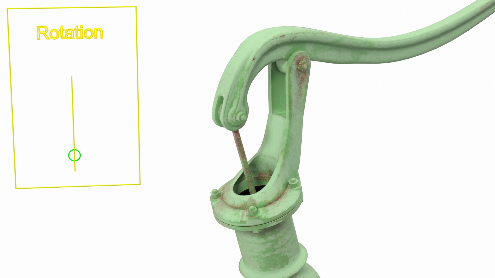 3D model Vintage Hand Water Pump Rigged