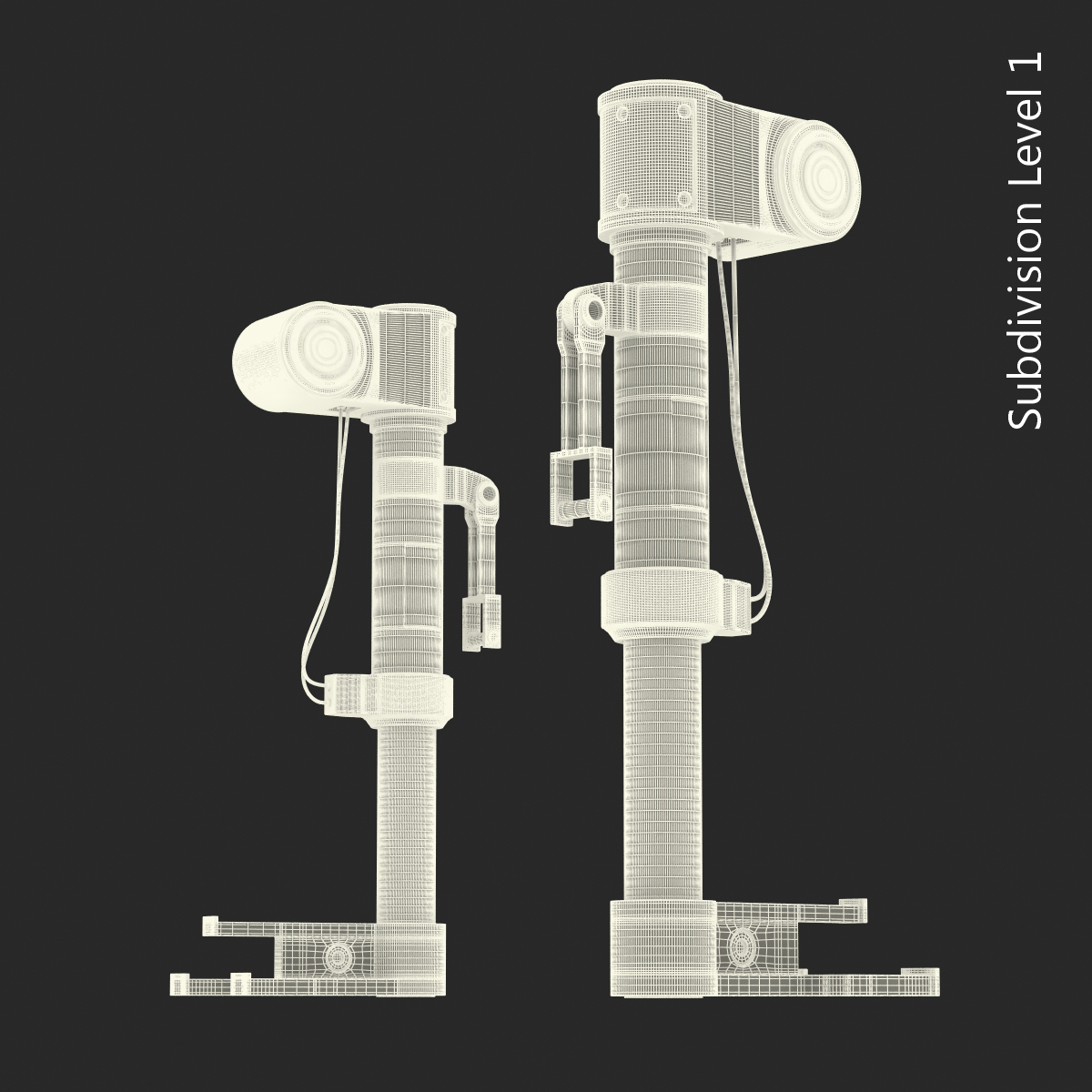 3D model Sci Fi Painted Hydraulic Cylinder 7