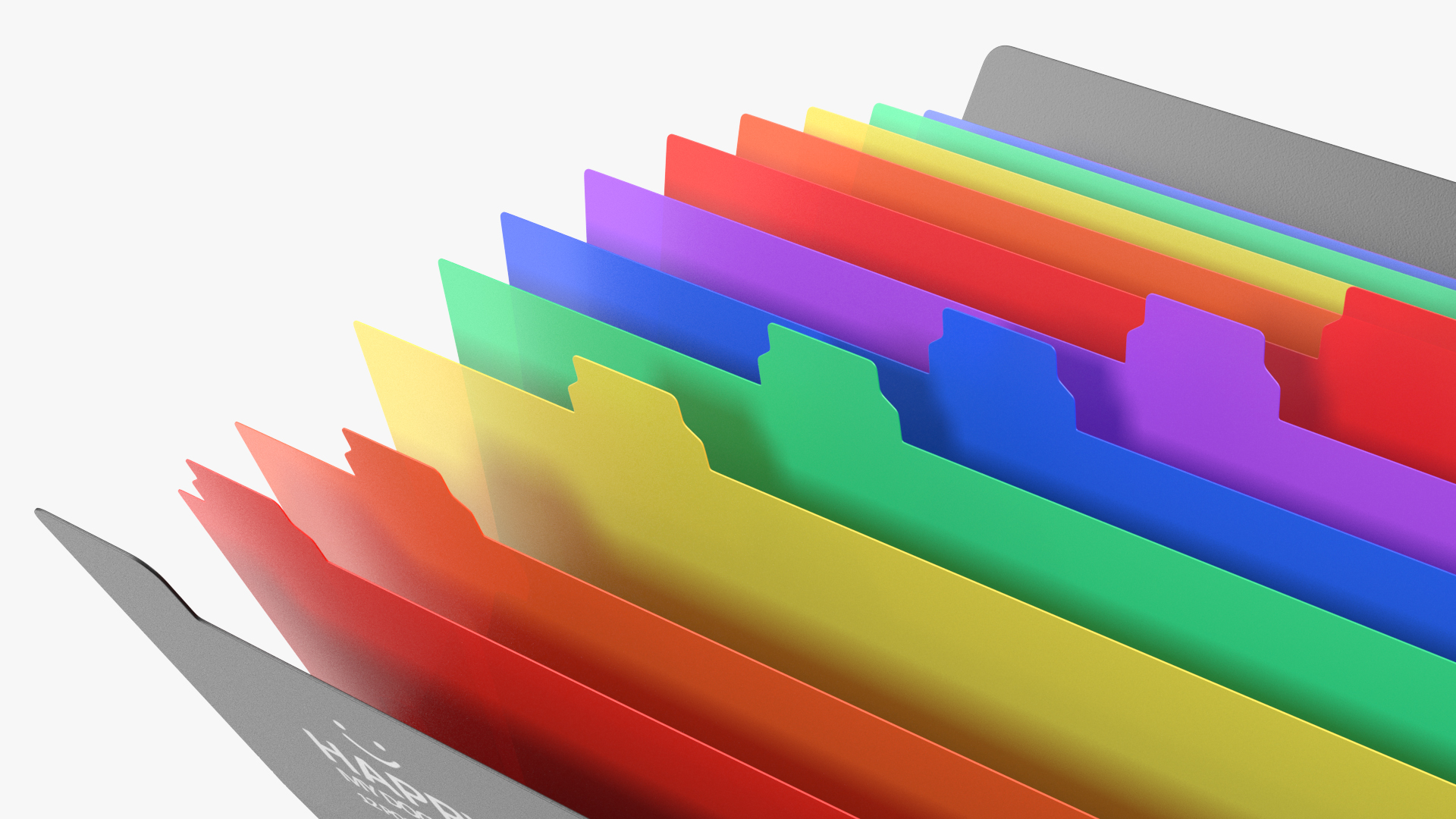 Expanding File Folder Open Black 3D
