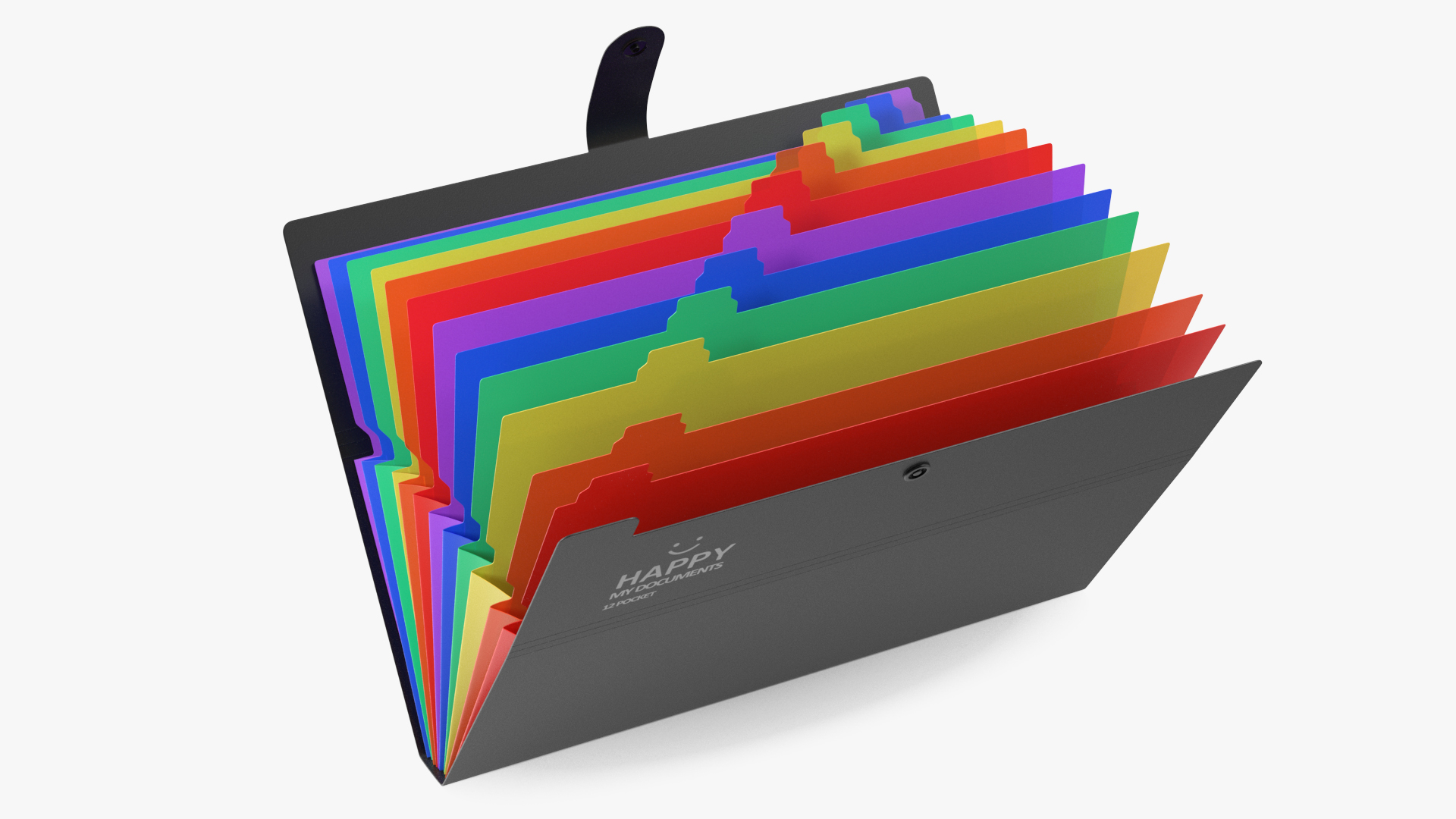Expanding File Folder Open Black 3D