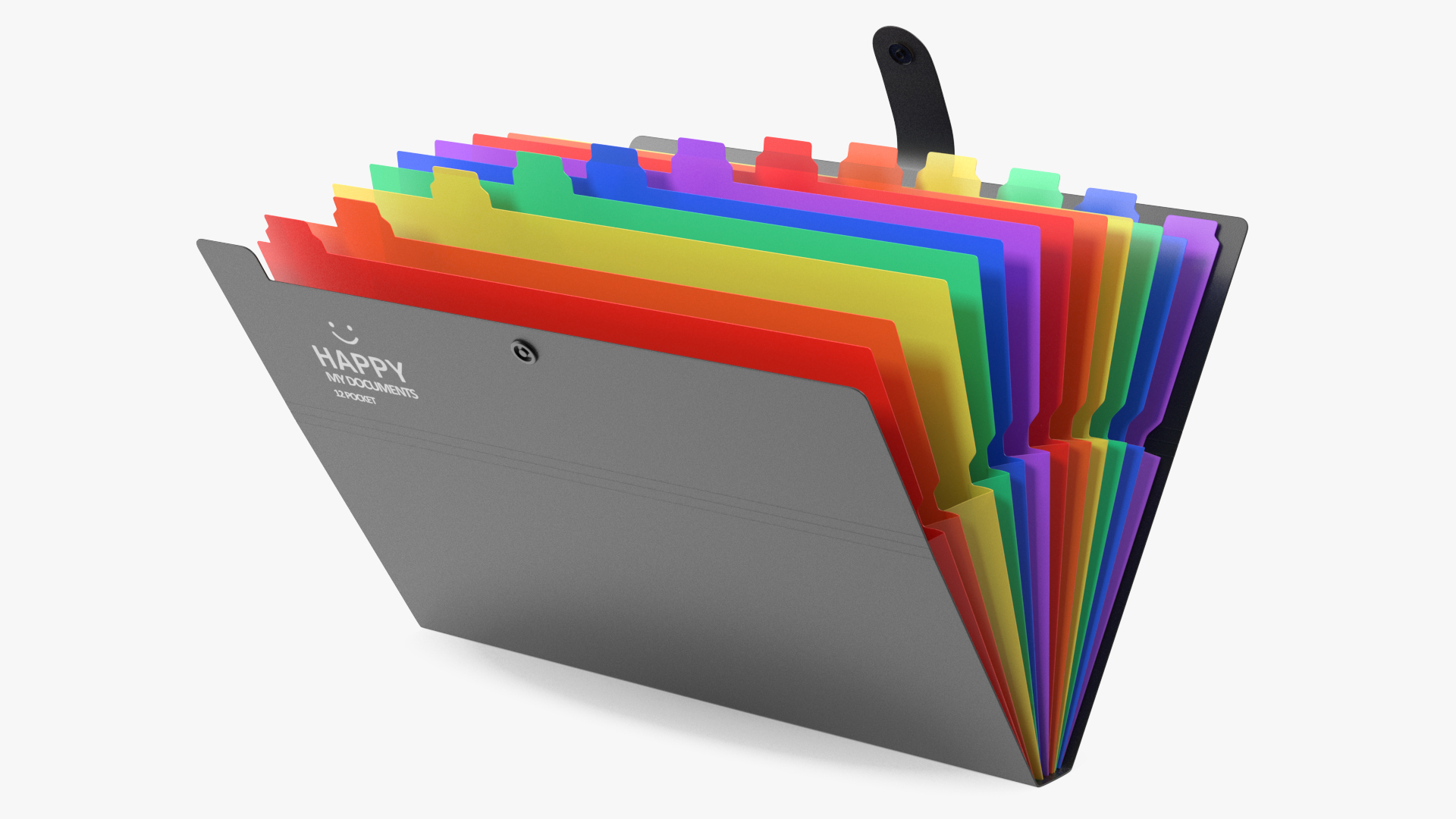 Expanding File Folder Open Black 3D