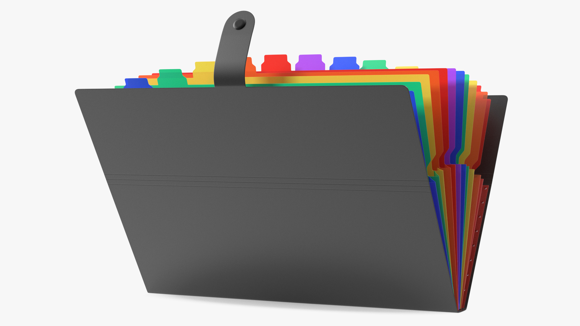 Expanding File Folder Open Black 3D