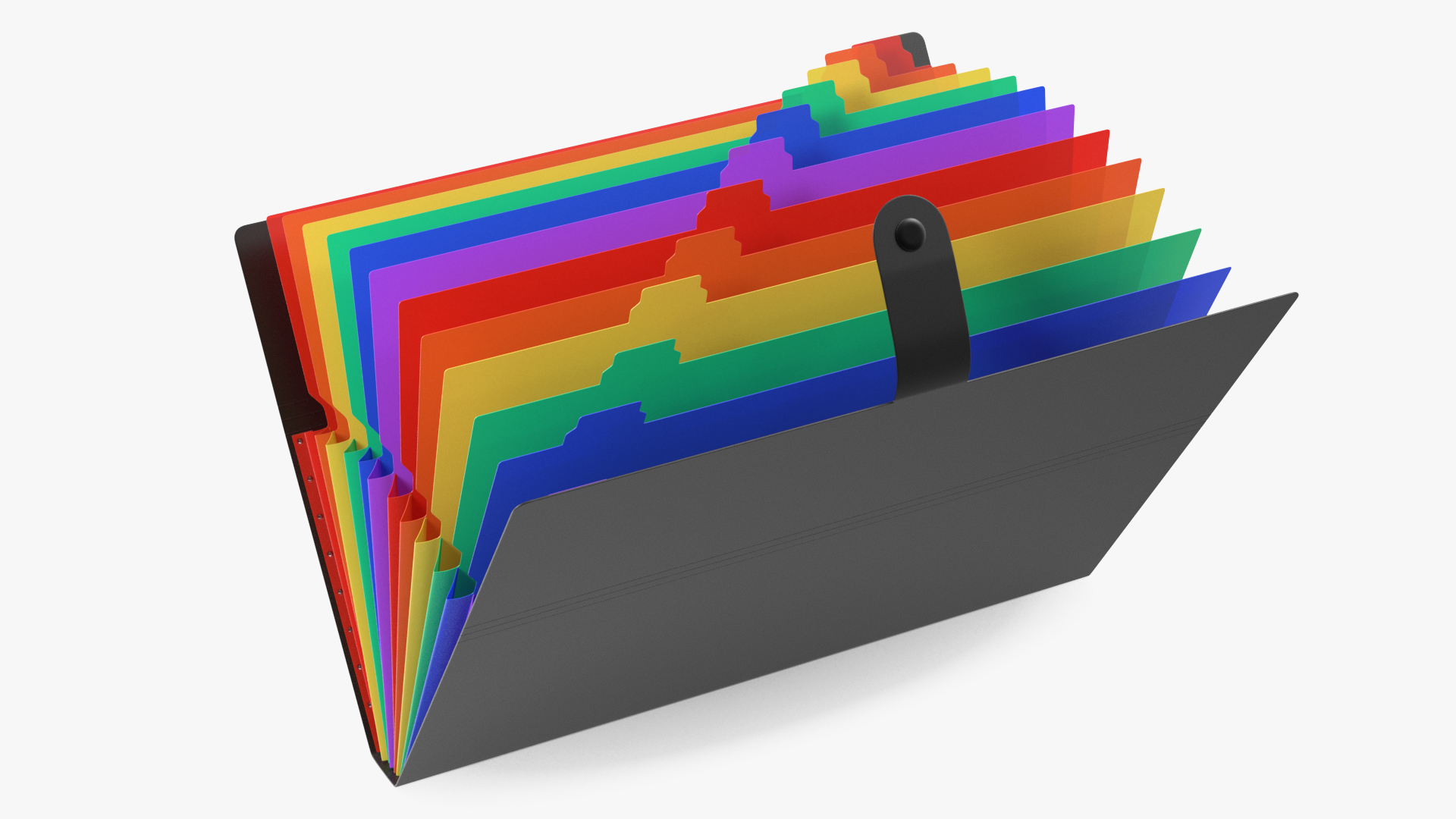 Expanding File Folder Open Black 3D