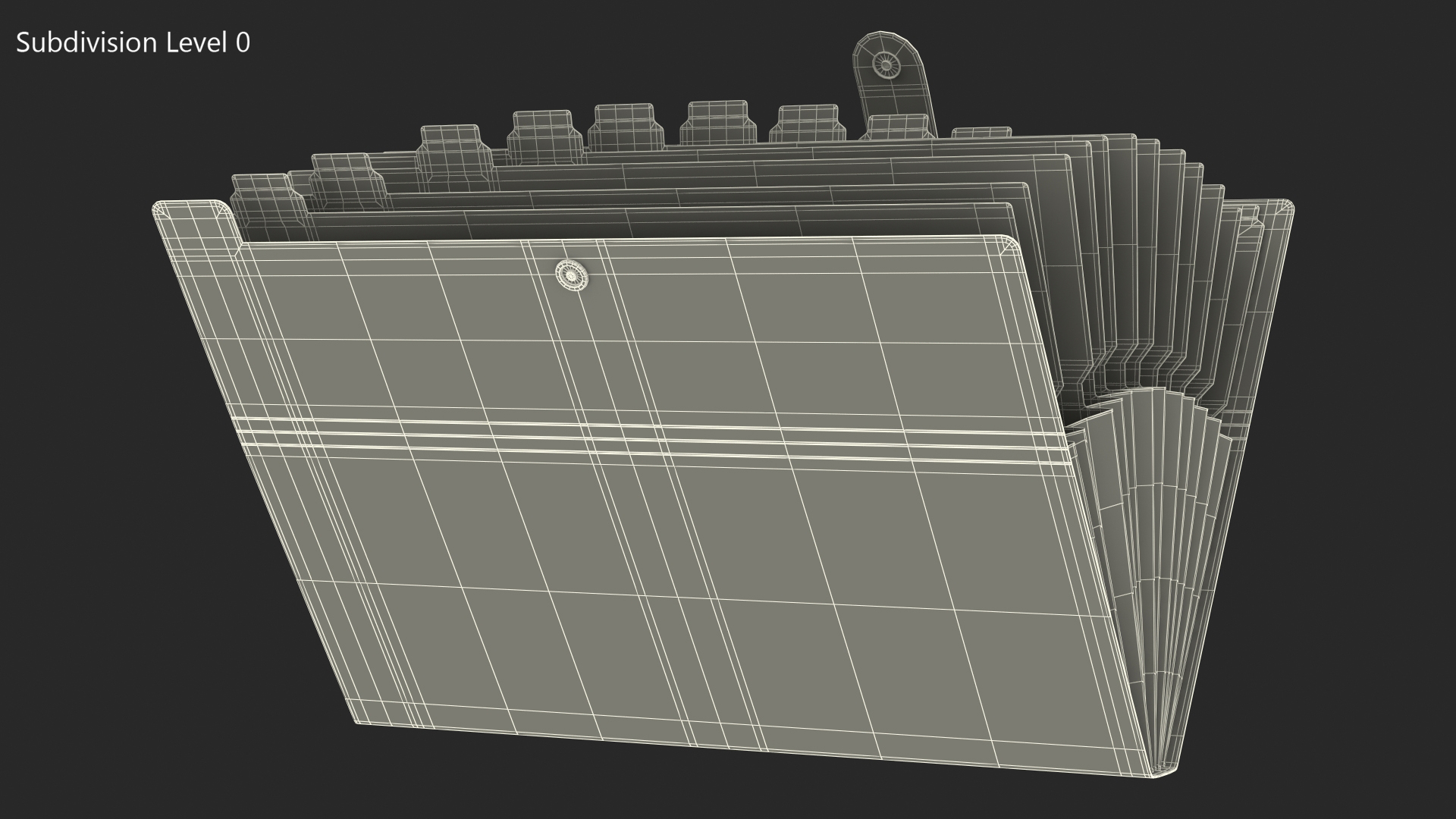 Expanding File Folder Open Black 3D