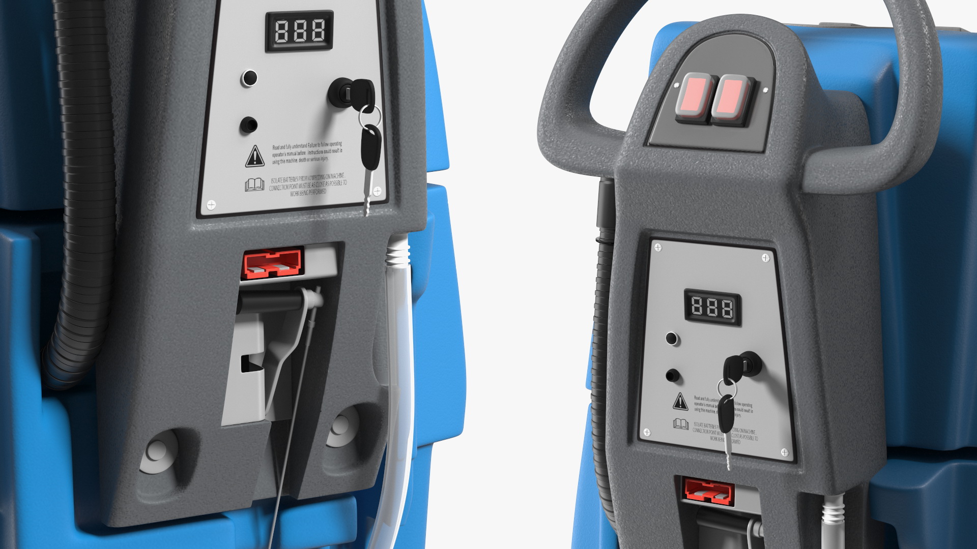 Automatic Floor Cleaning Machine Blue 3D