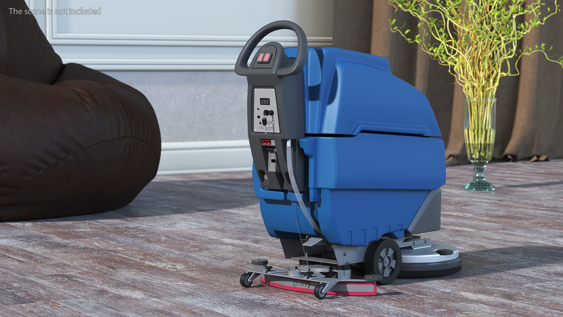Automatic Floor Cleaning Machine Blue 3D