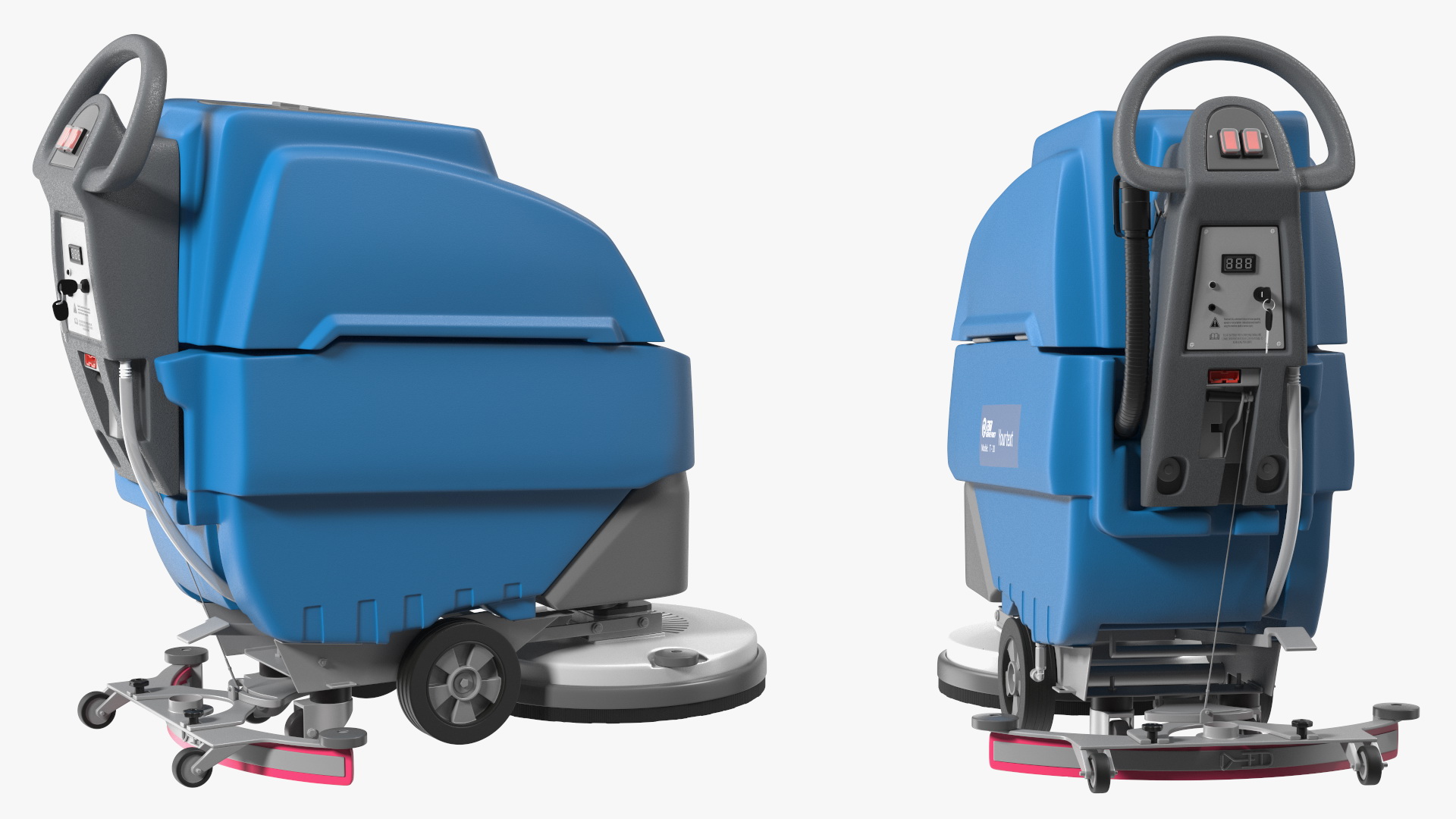 Automatic Floor Cleaning Machine Blue 3D