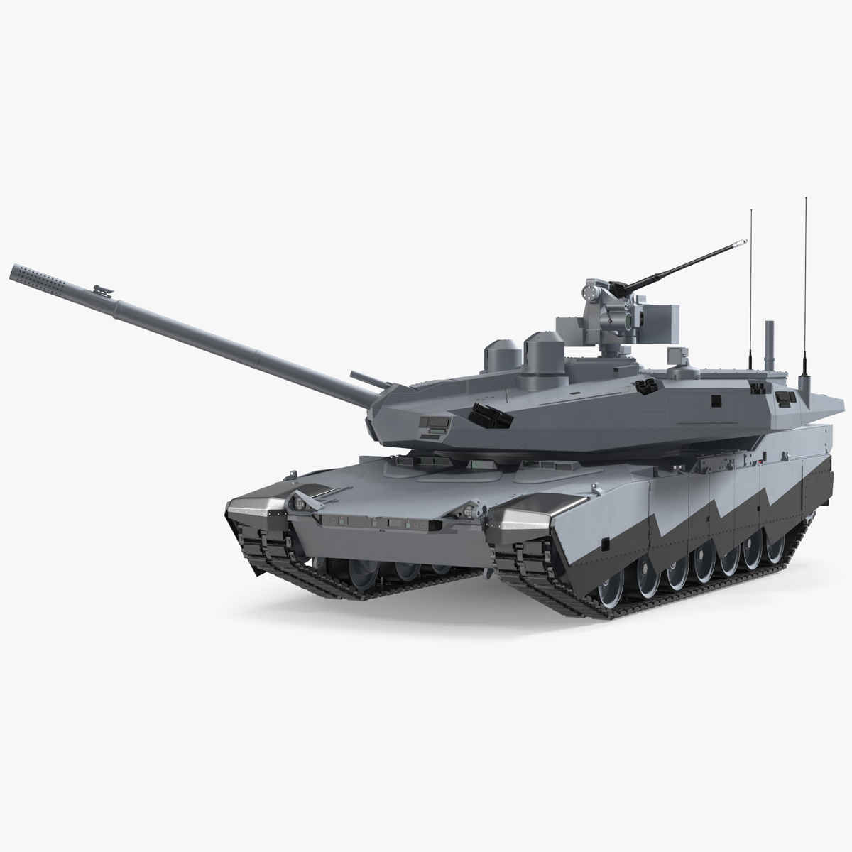 Abrams X Tank Grey Rigged for Cinema 4D 3D model