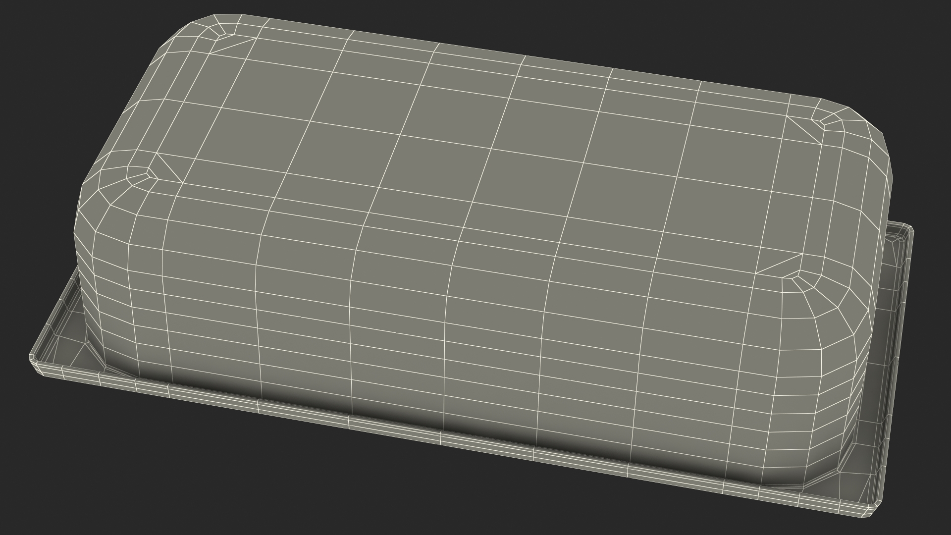 3D Ice Cream Tray White Untouched Surface model