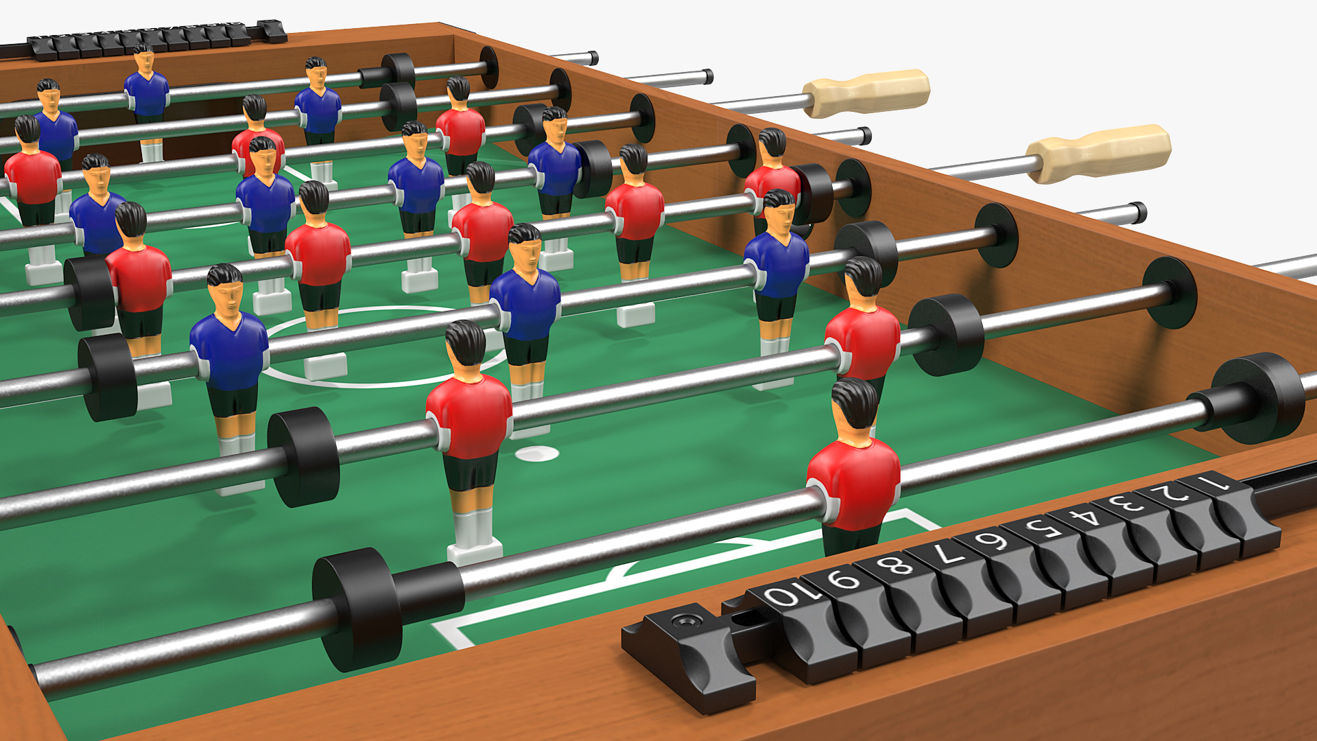 3D Portable Mini Foosball Table model