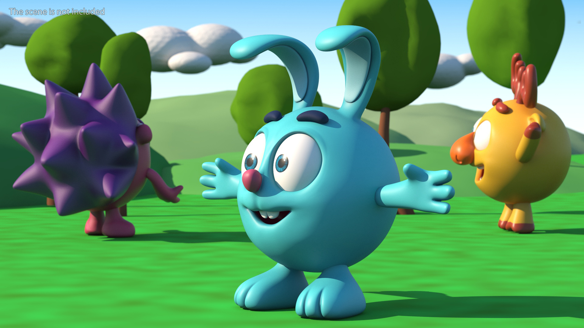 3D Kikoriki Krash Character T-pose