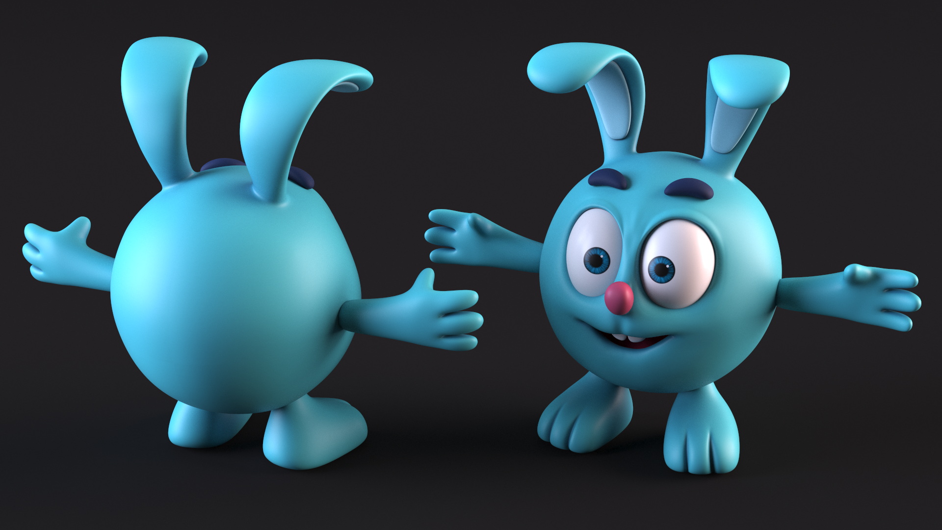 3D Kikoriki Krash Character T-pose
