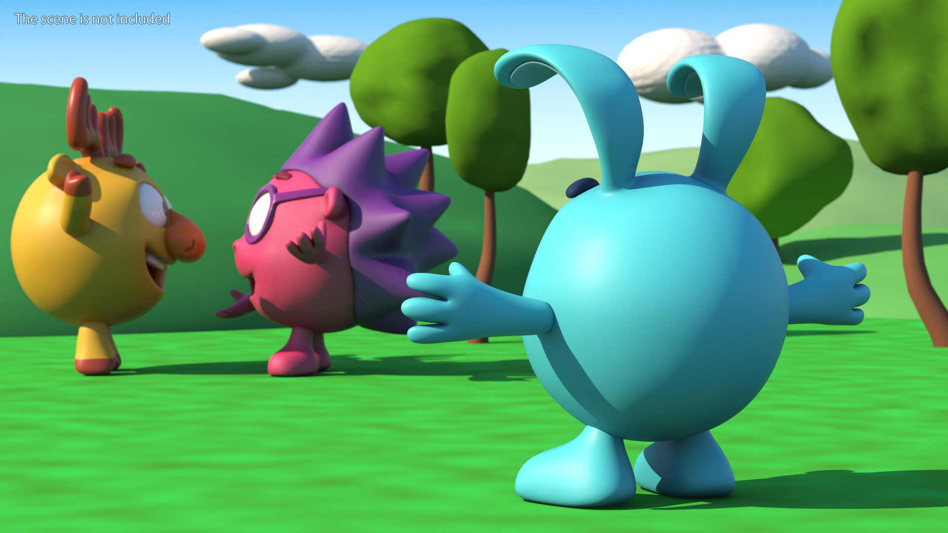 3D Kikoriki Krash Character T-pose