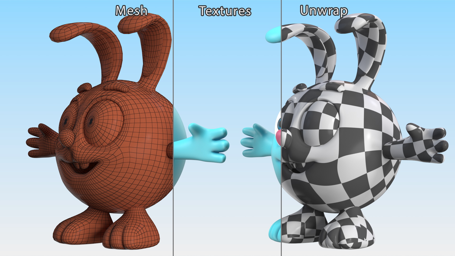 3D Kikoriki Krash Character T-pose