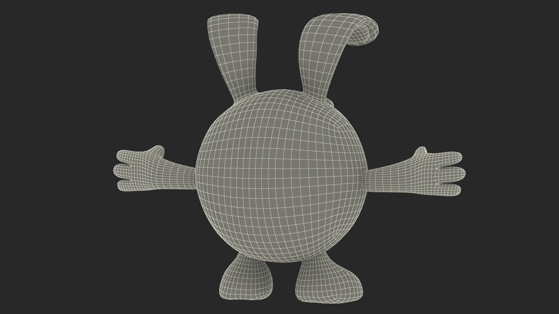 3D Kikoriki Krash Character T-pose